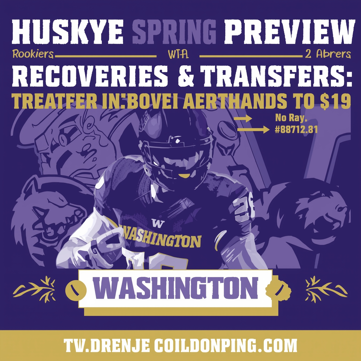 Husky Spring Preview: Rookies, Recoveries & Transfers - painting of Washington Huskies football venue