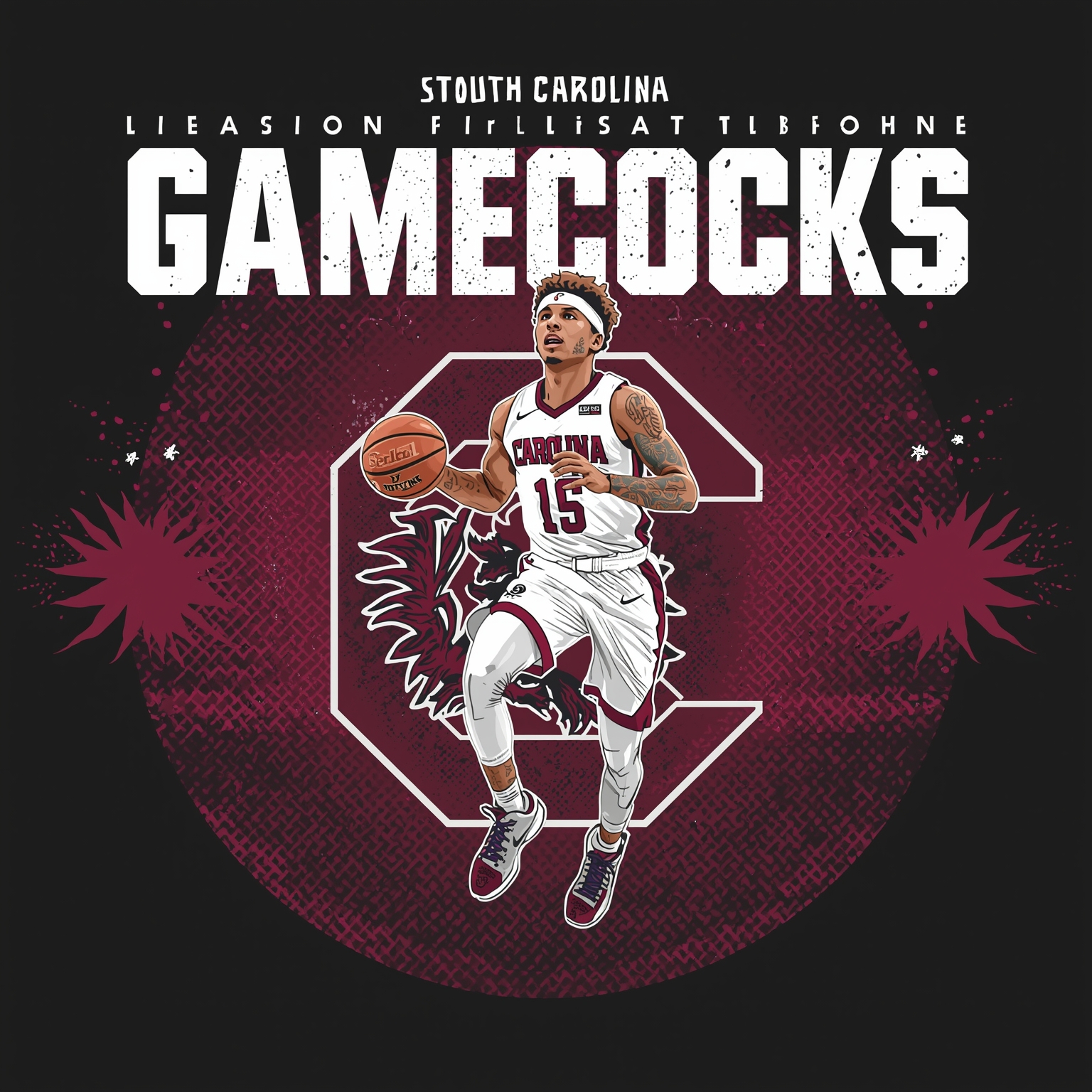 Gamecocks Snag Lithuanian Transfer Aleksas Bieliauskas - painting of South Carolina Gamecocks basketball venue