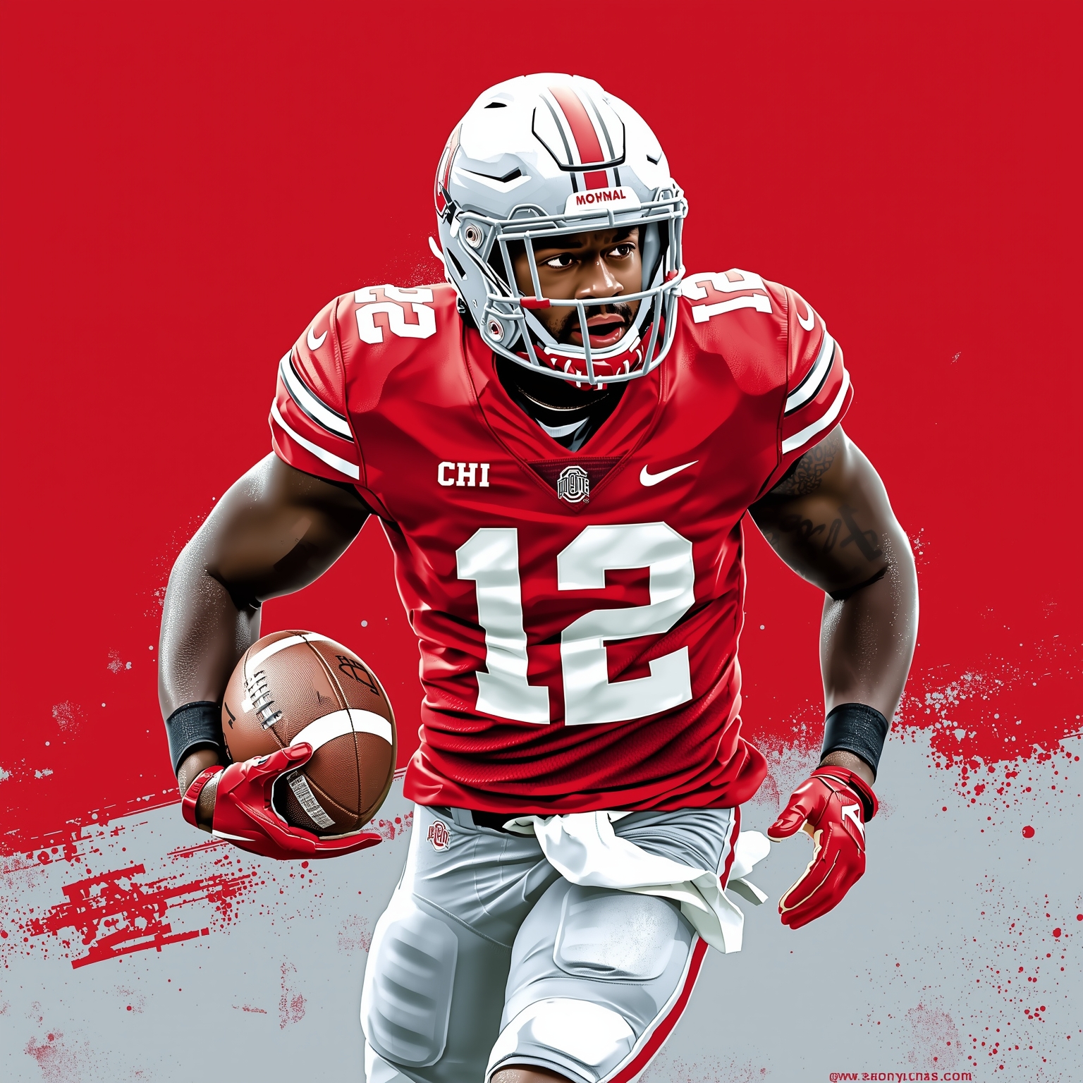 Buckeyes' Stars: Injury Updates, Draft Dreams & Legacy - painting of Ohio State Buckeyes football venue