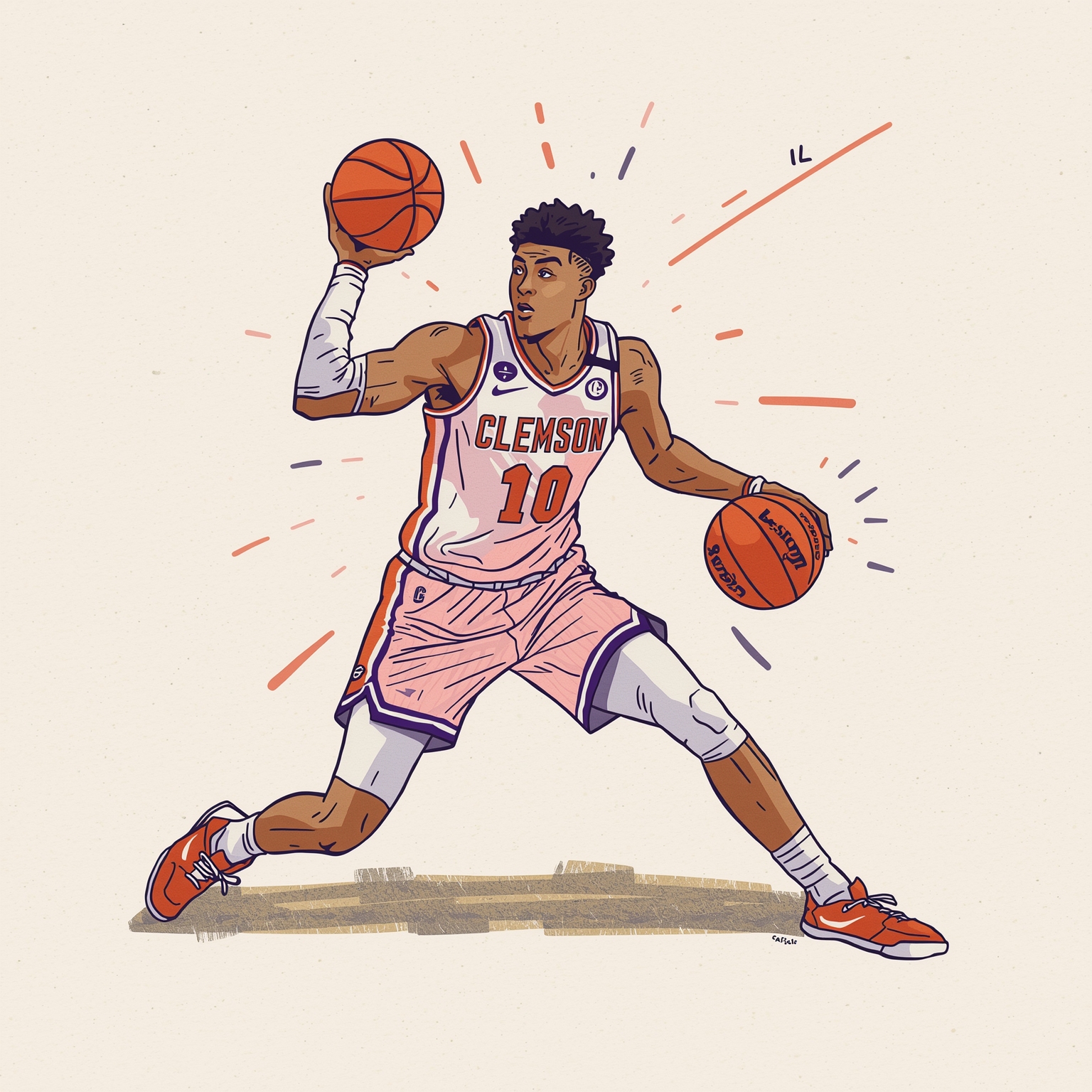 Clemson’s Roster Roulette: Misses, Mocks, and Moves - painting of Clemson Tigers https://www.si.com/college/clemson/basketball/former-clemson-guard-transfers-to-seton-hall?utm_source=RSS venue