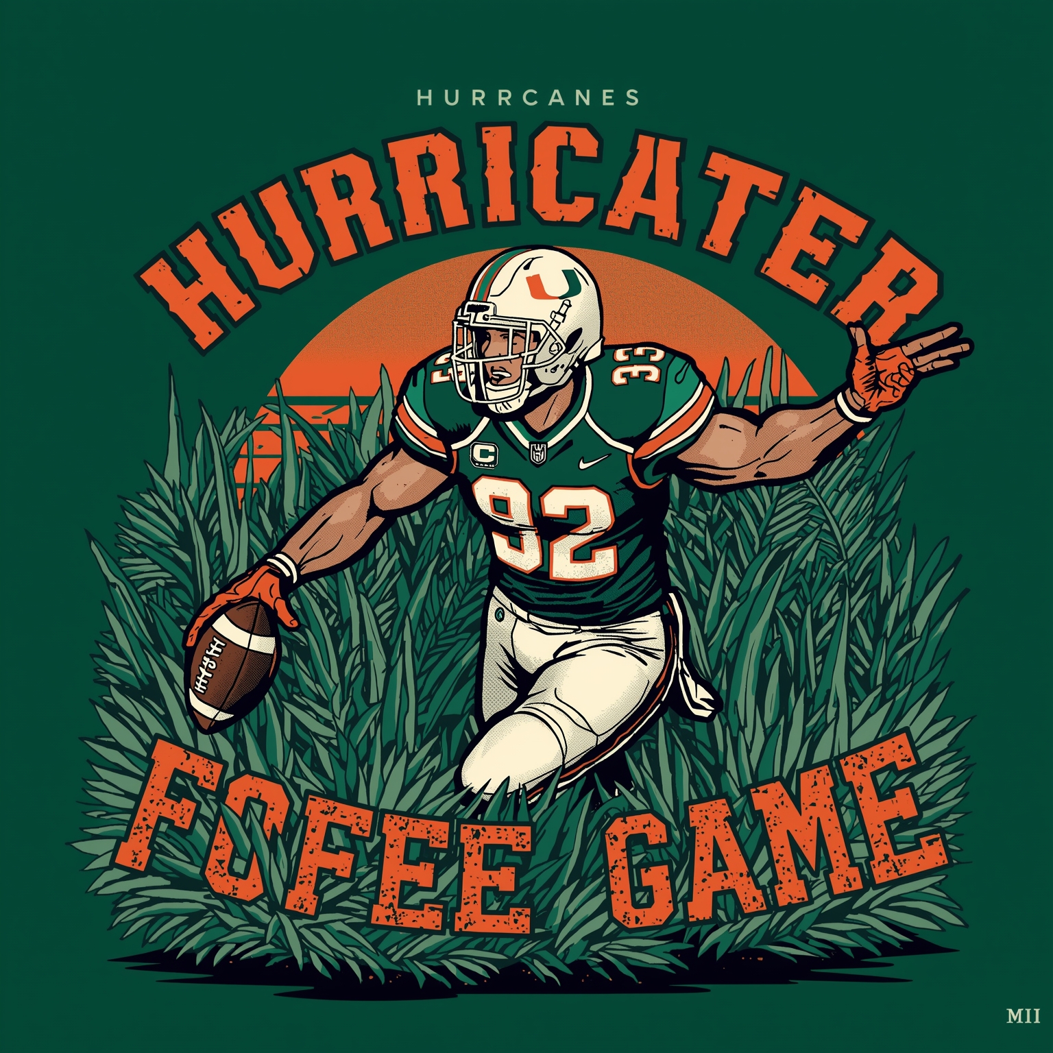 Miami Hurricanes: Rollercoaster of Promise and Peril - painting of Miami Hurricanes football, baseball venue