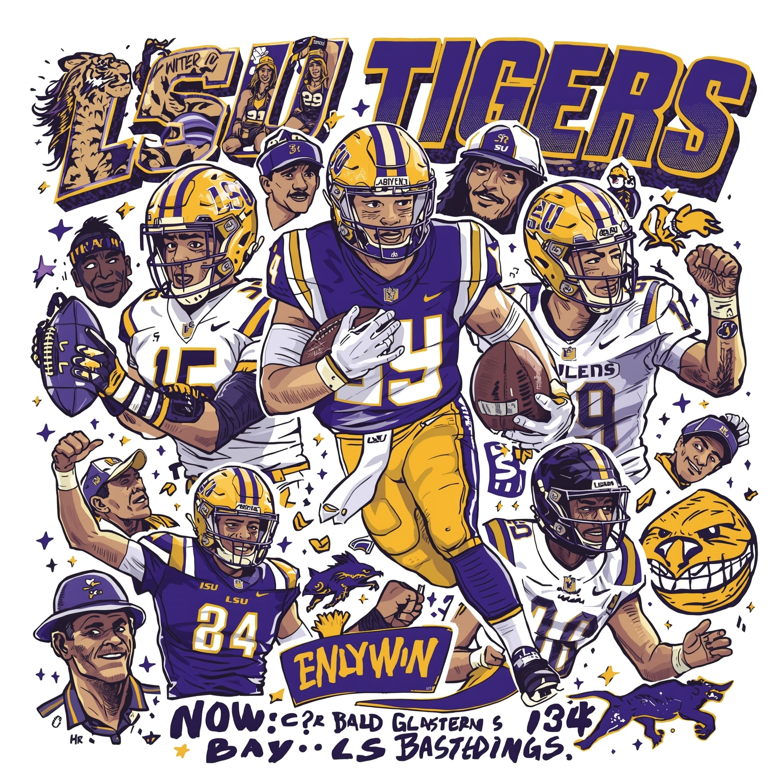 LSU Tigers: Injuries, Recruits, and Must-Win Moments - painting of LSU Tigers baseball, football venue