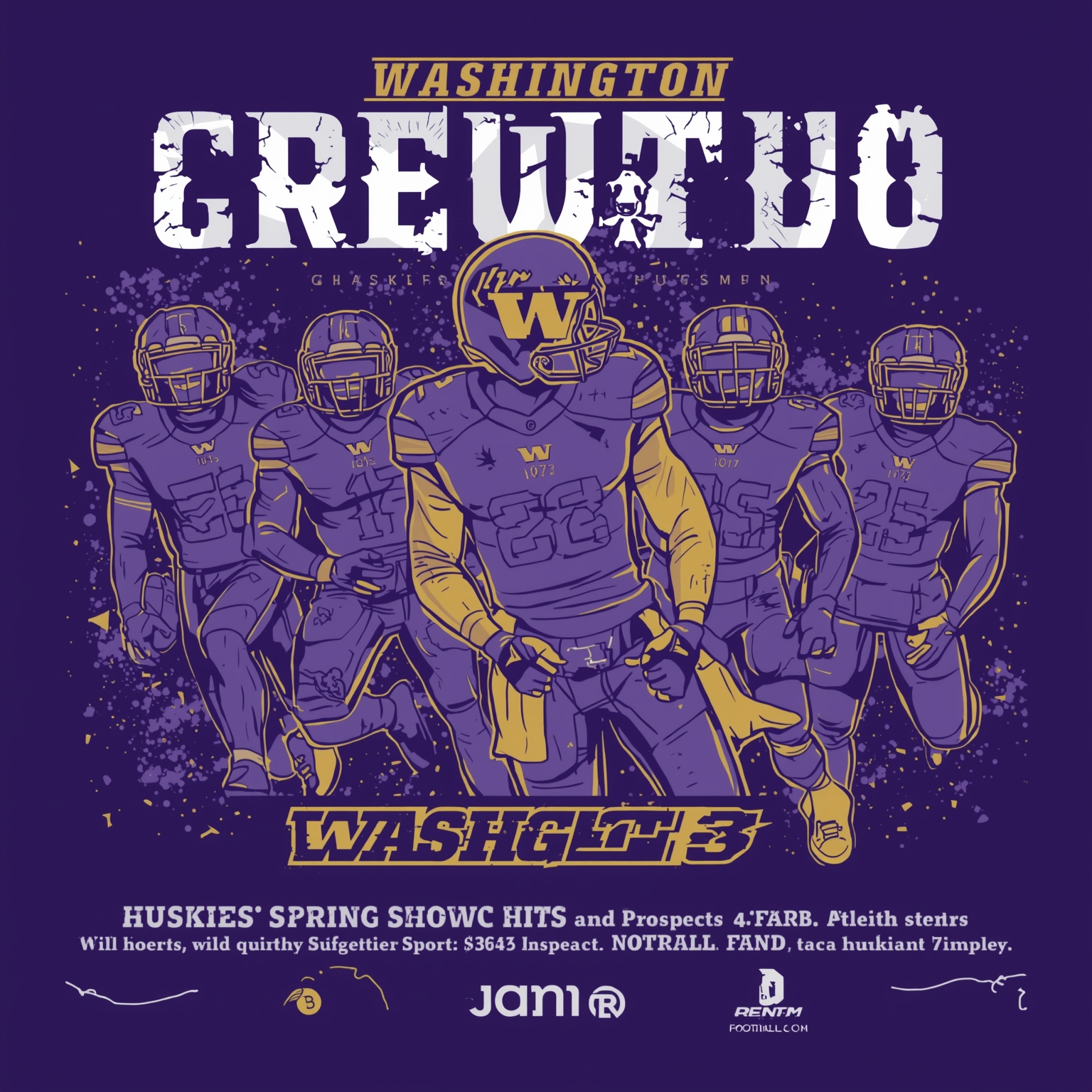 Huskies’ Spring Showcase: Hits and Prospects - painting of Washington Huskies football venue