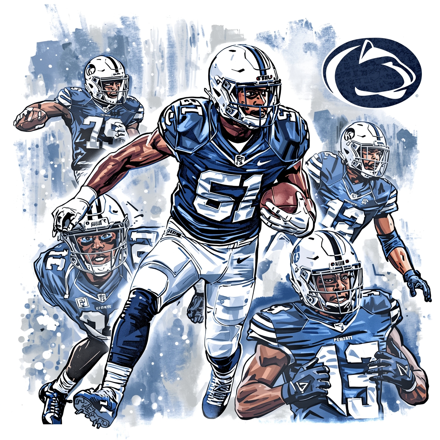 Penn State Football: Recruiting, Practice & NFL Prospects - painting of Penn State Nittany Lions football venue