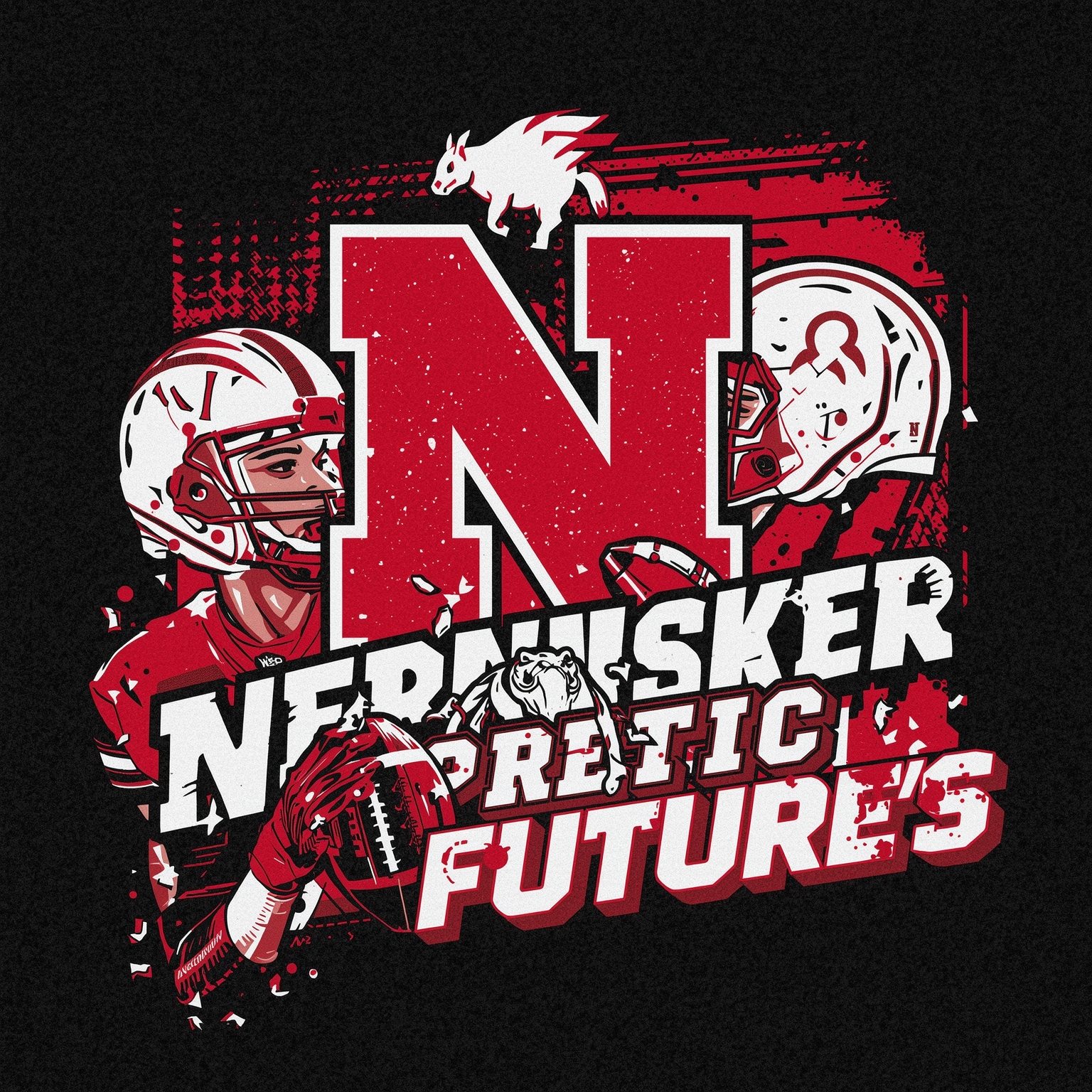 Nebraska's Football Future: Lineups, Prospects & Season - painting of Nebraska Cornhuskers football venue
