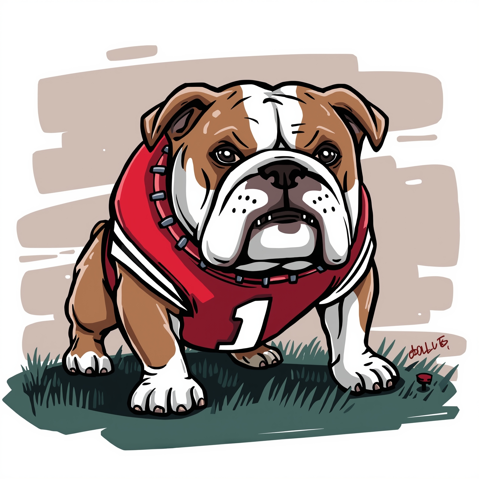 Georgia Bulldogs: NFL Prospects and Offseason Shakeup - painting of Georgia Bulldogs football venue
