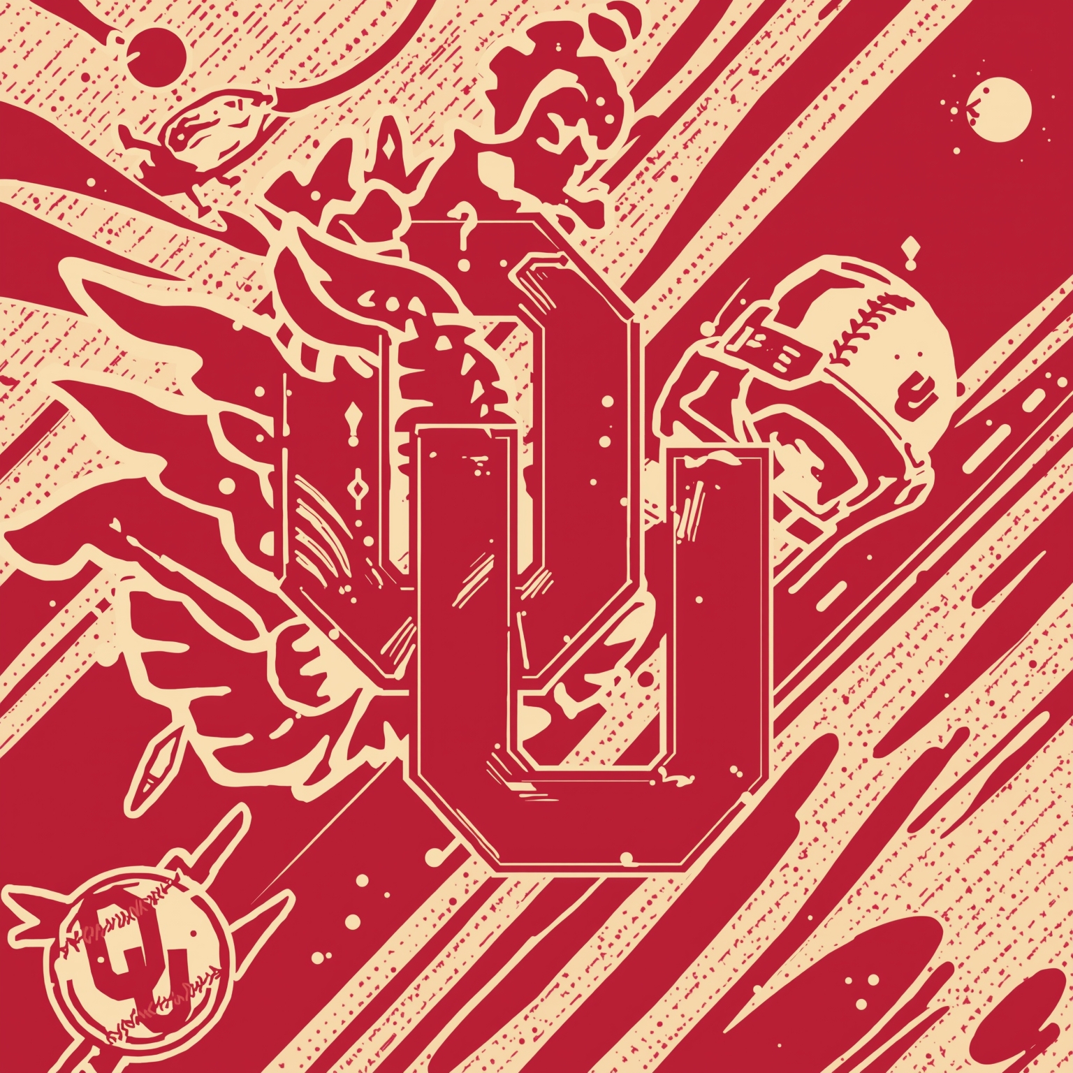 Oklahoma Sports Roundup: Records, Rallies, and Draft Buzz - painting of Oklahoma Sooners softball, baseball, football, basketball venue