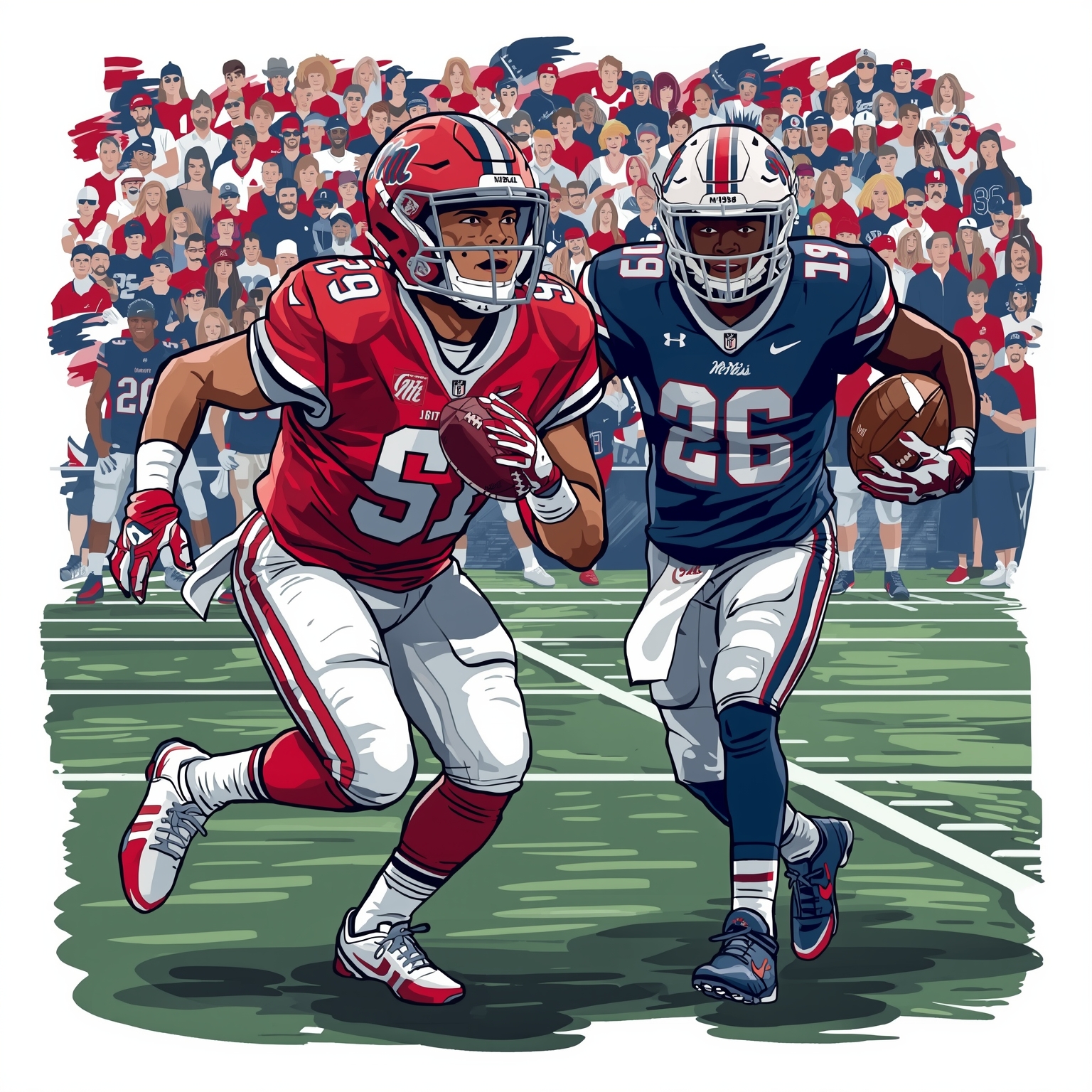 Ole Miss Rebels Recruit Frenzy: Transfers and Targets - painting of Ole Miss Rebels football venue