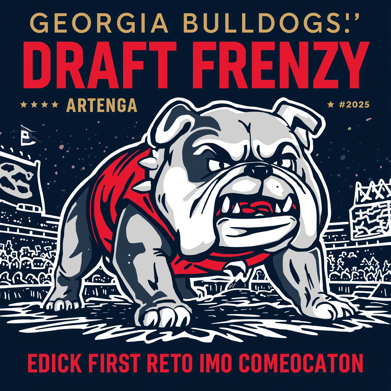 Georgia Bulldogs’ Draft Frenzy: Projections & Records - painting of Georgia Bulldogs football venue