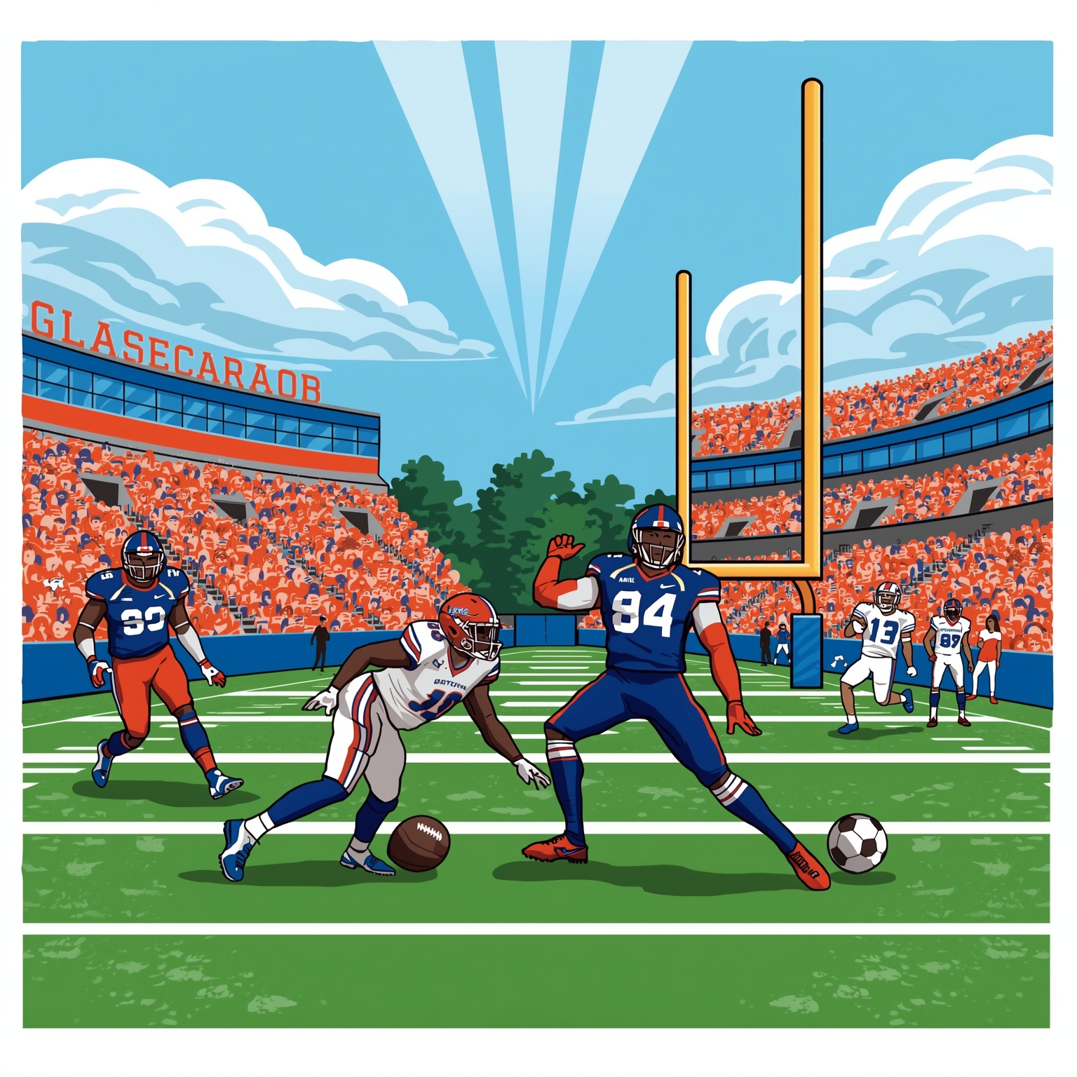 Gators Plan Post-Banks Defensive Shakeup - painting of Florida Gators football venue