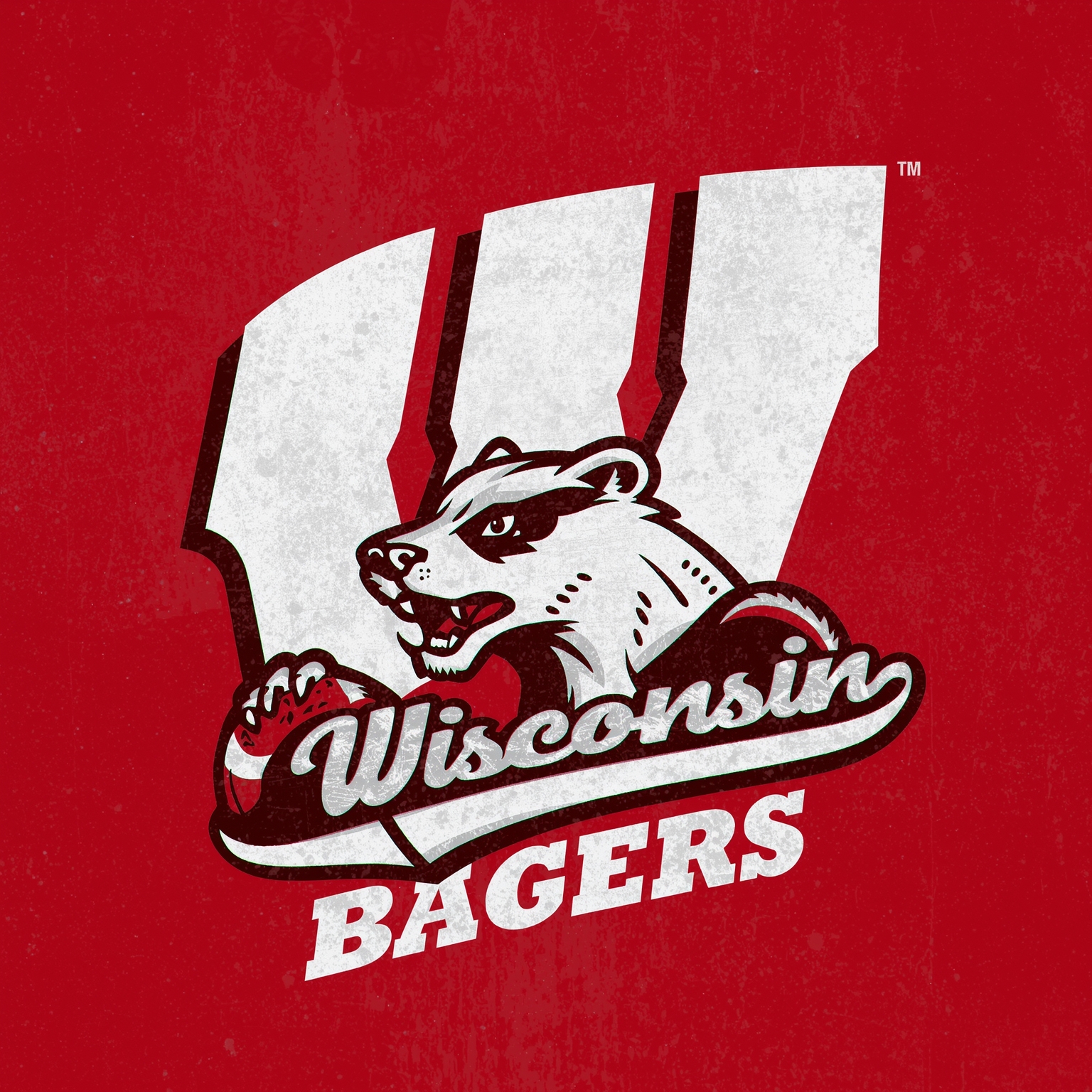 Badgers Land Legacy Signal-Caller Son - painting of Wisconsin Badgers football venue