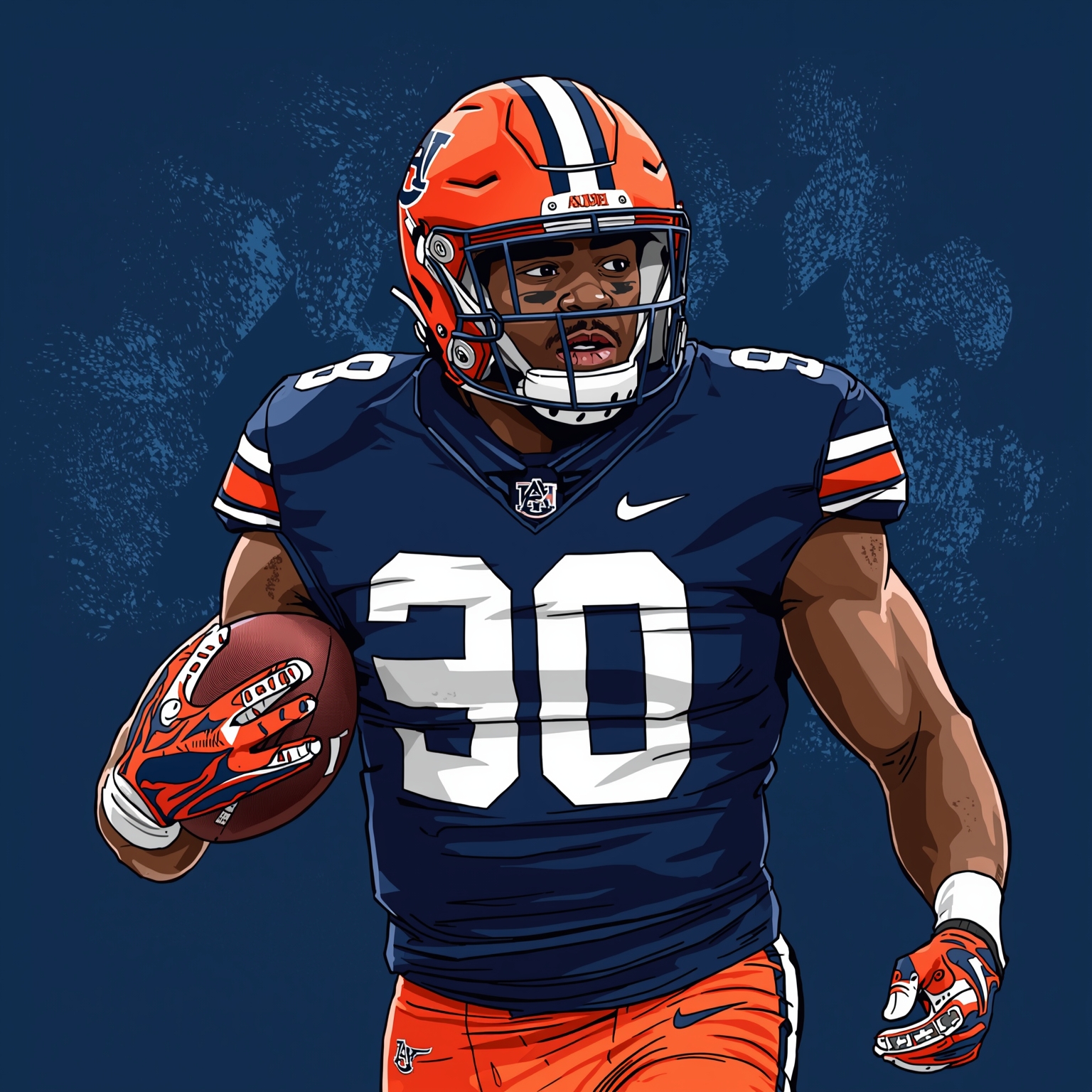 Auburn Roster Shake-Up: Top LB Recruit & Replacing Faulk - painting of Auburn Tigers football venue