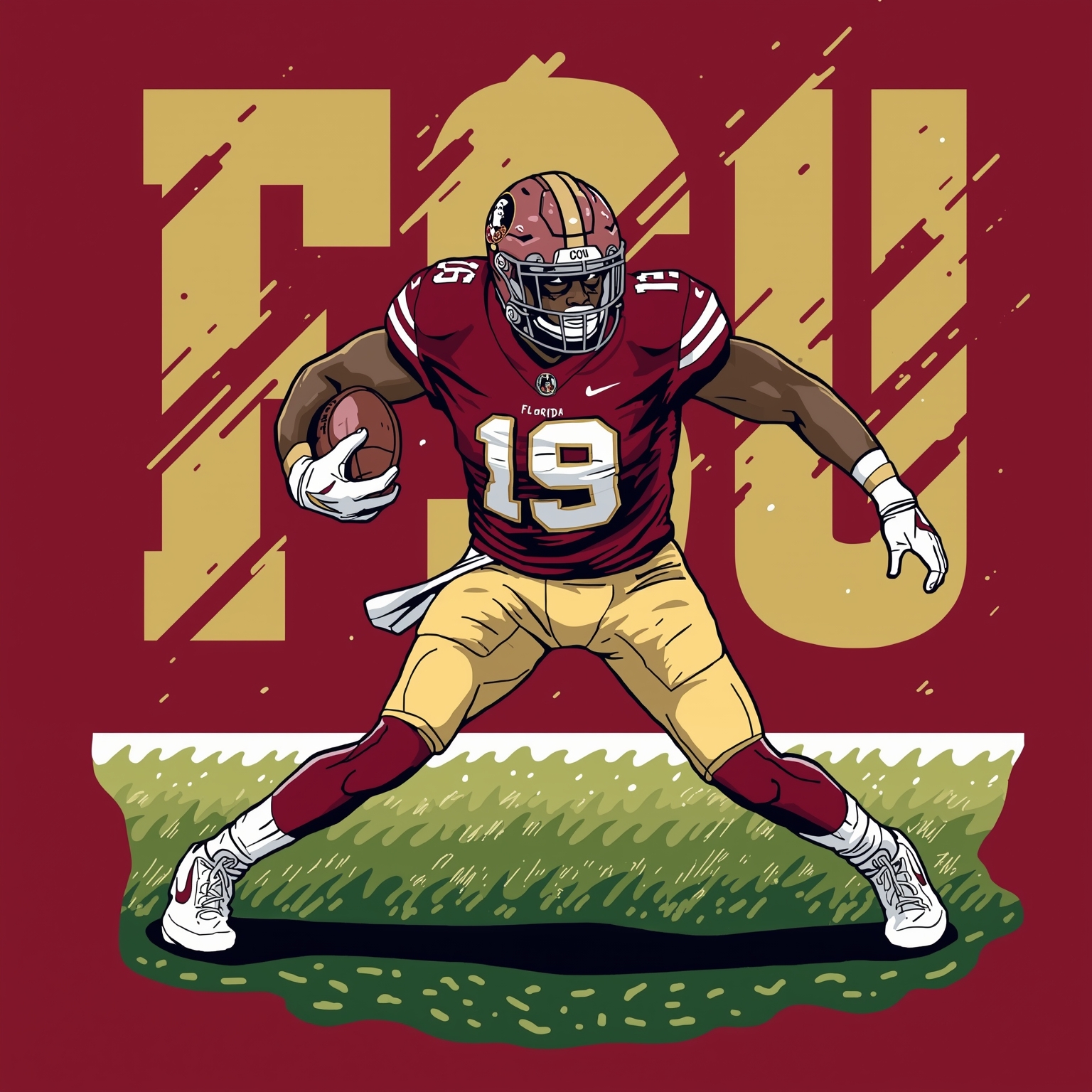 FSU's Recruiting and Draft Drama Unfolds - painting of Florida State Seminoles football venue