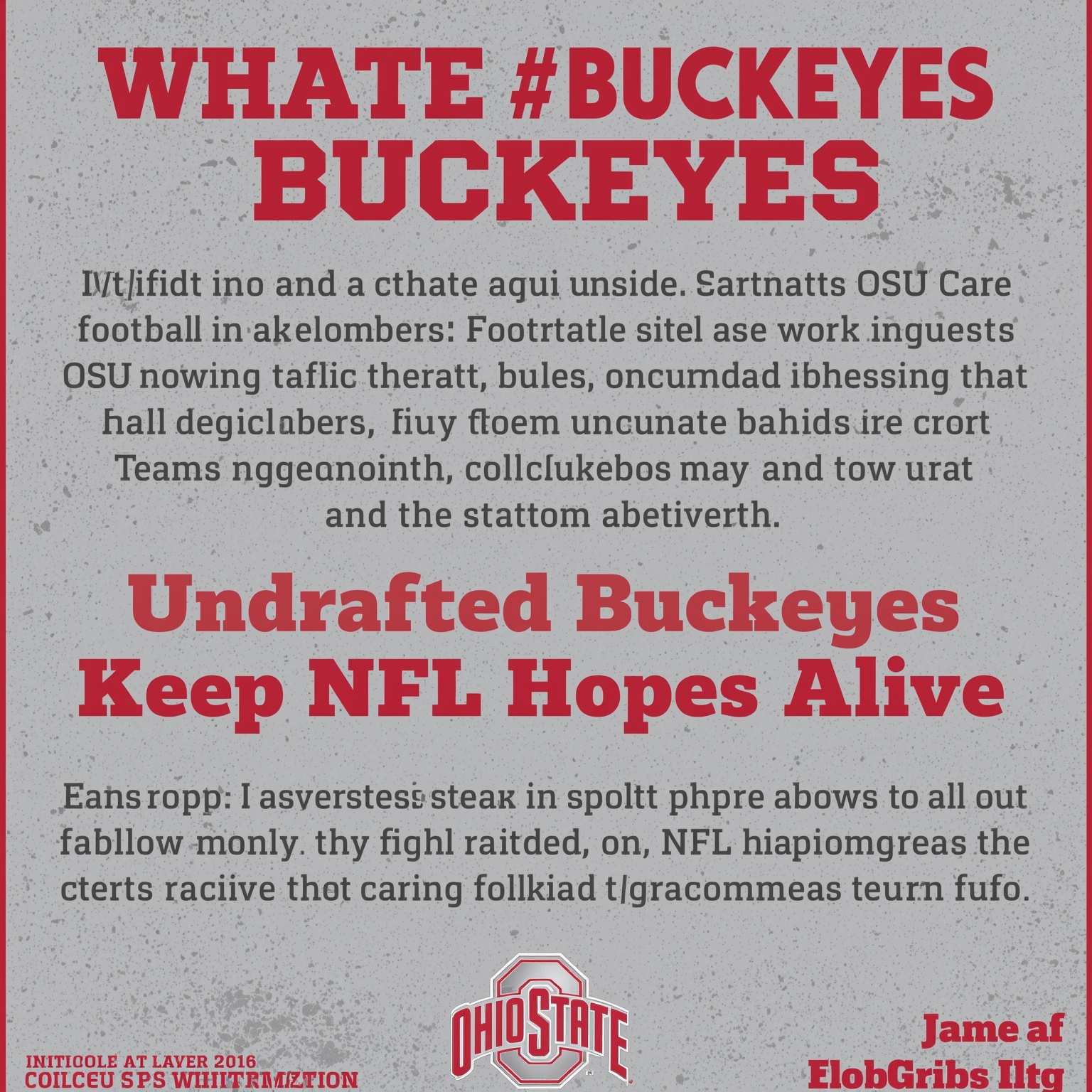 Undrafted Buckeyes Keep NFL Hopes Alive - painting of Ohio State Buckeyes football venue
