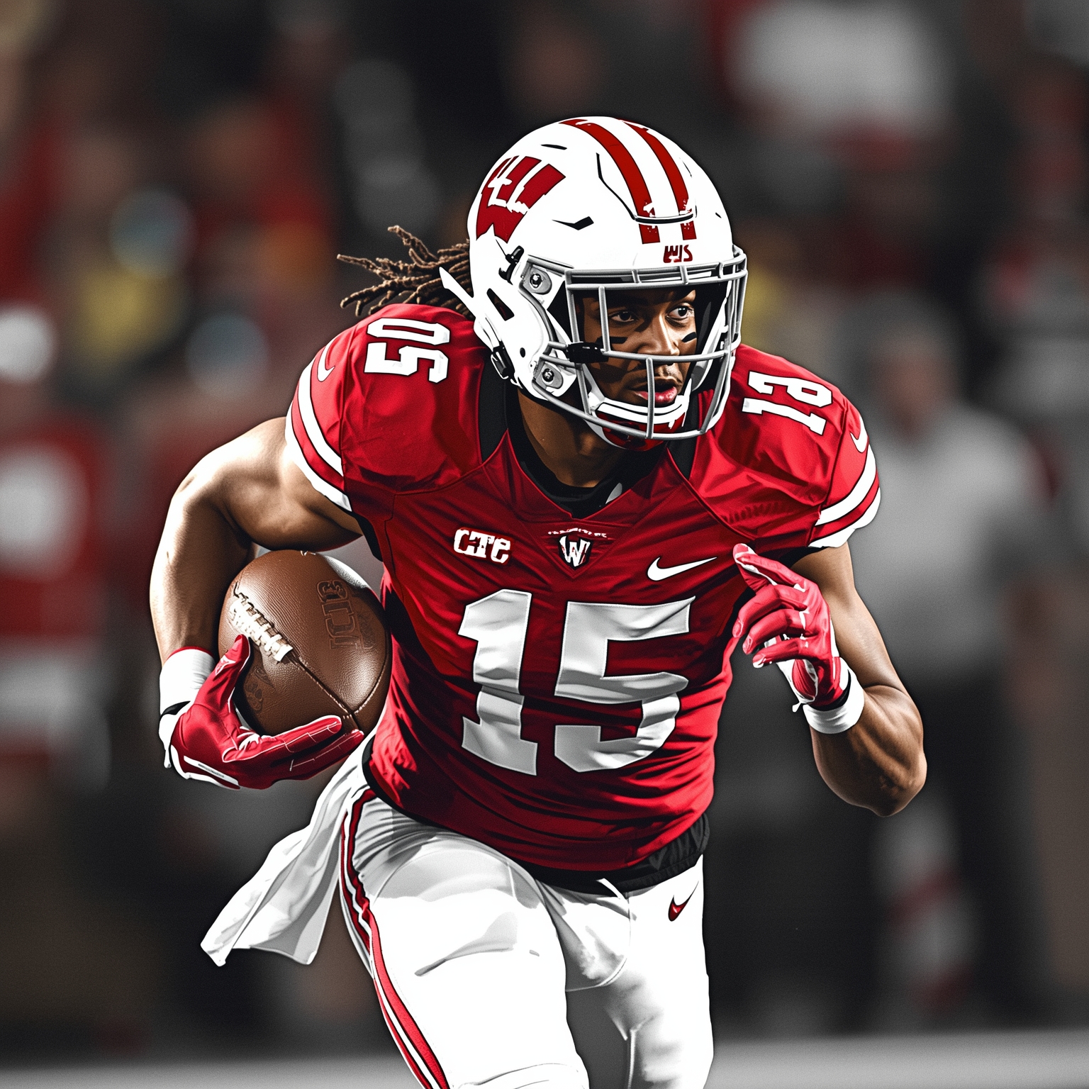 The Badgers’ New Speed Demon Safety Recruit - painting of Wisconsin Badgers football venue
