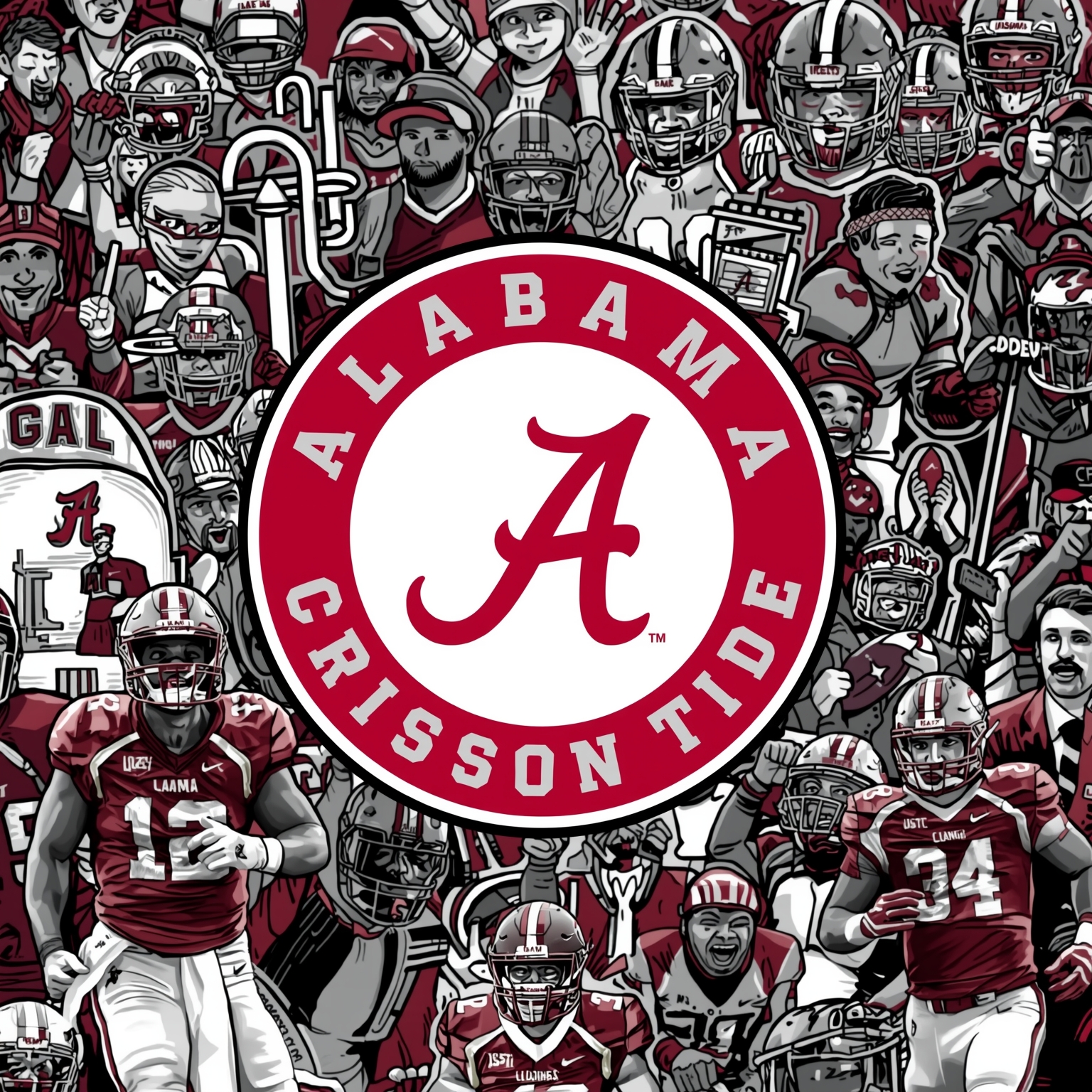 Alabama's Rollercoaster: Softball Shocks & NFL Dreams - painting of Alabama Crimson Tide football,softball venue