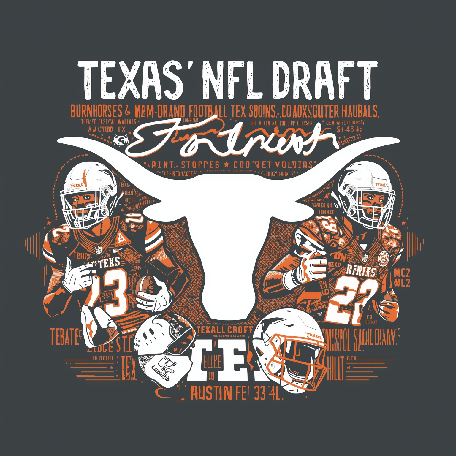 Longhorns’ NFL Draft Dynasty: Departures & Future Stars - painting of Texas Longhorns football venue