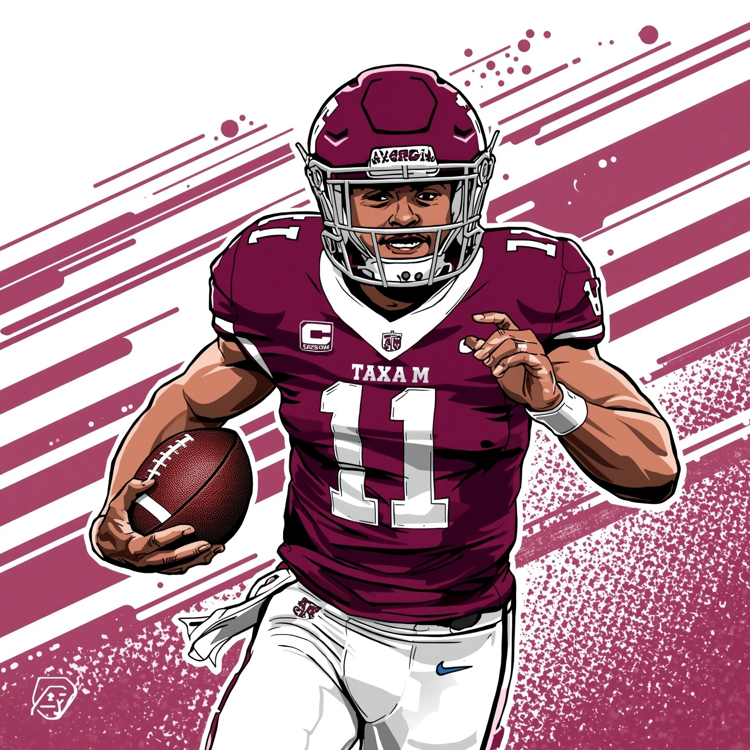 Aggies’ Next Act: Stars Who Stay and Elko’s Draft Fixes - painting of Texas A&M Aggies football venue