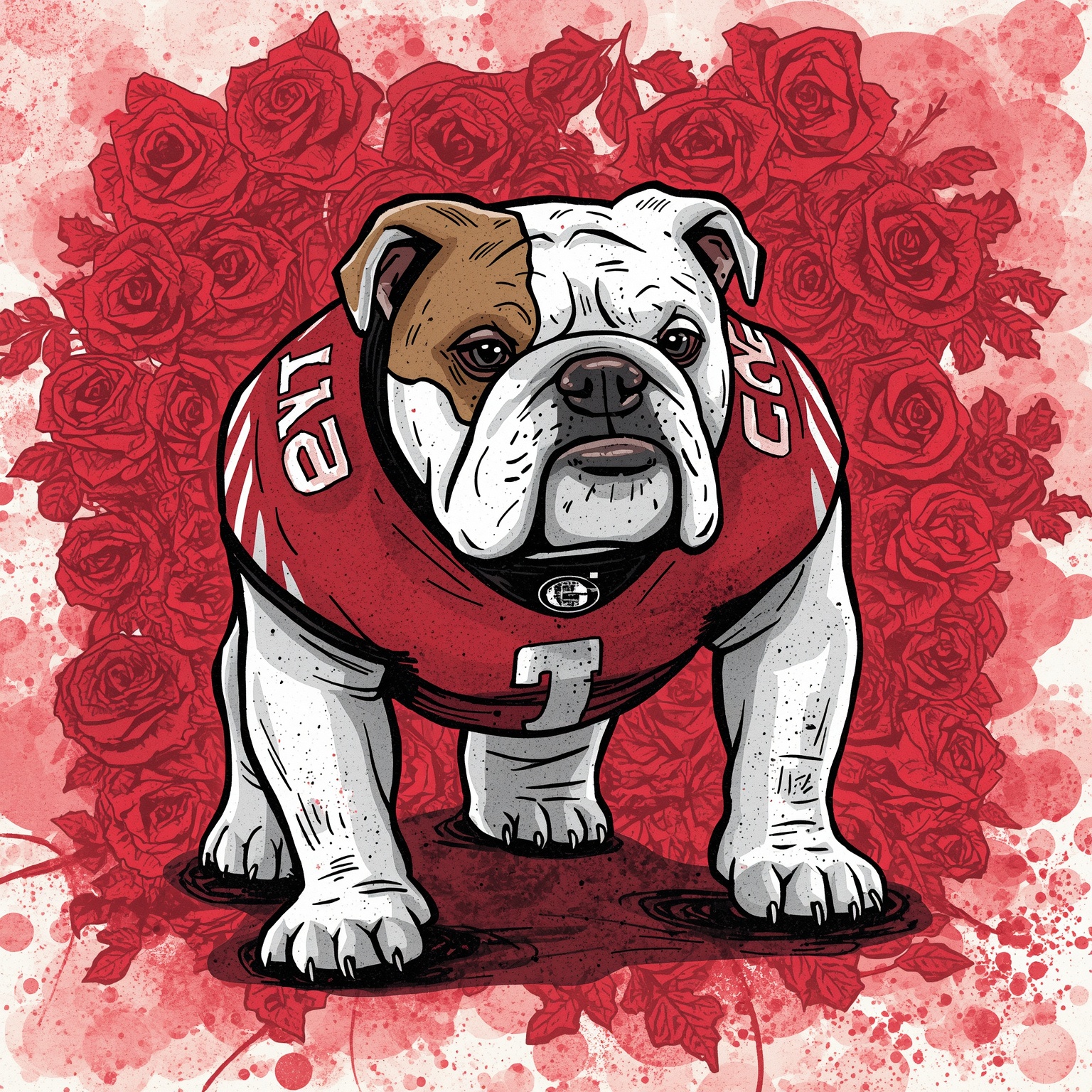 Georgia's 2026 Title Run, Decommit Drama, and Roster Revamp - painting of Georgia Bulldogs football venue