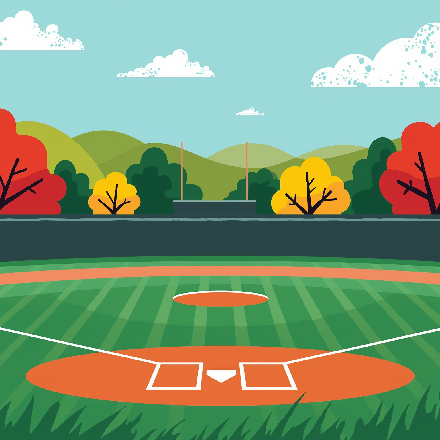 Hokies’ Spring Sports Rundown: Softball, Basketball & Baseball - painting of Virginia Tech Hokies softball,basketball,baseball venue