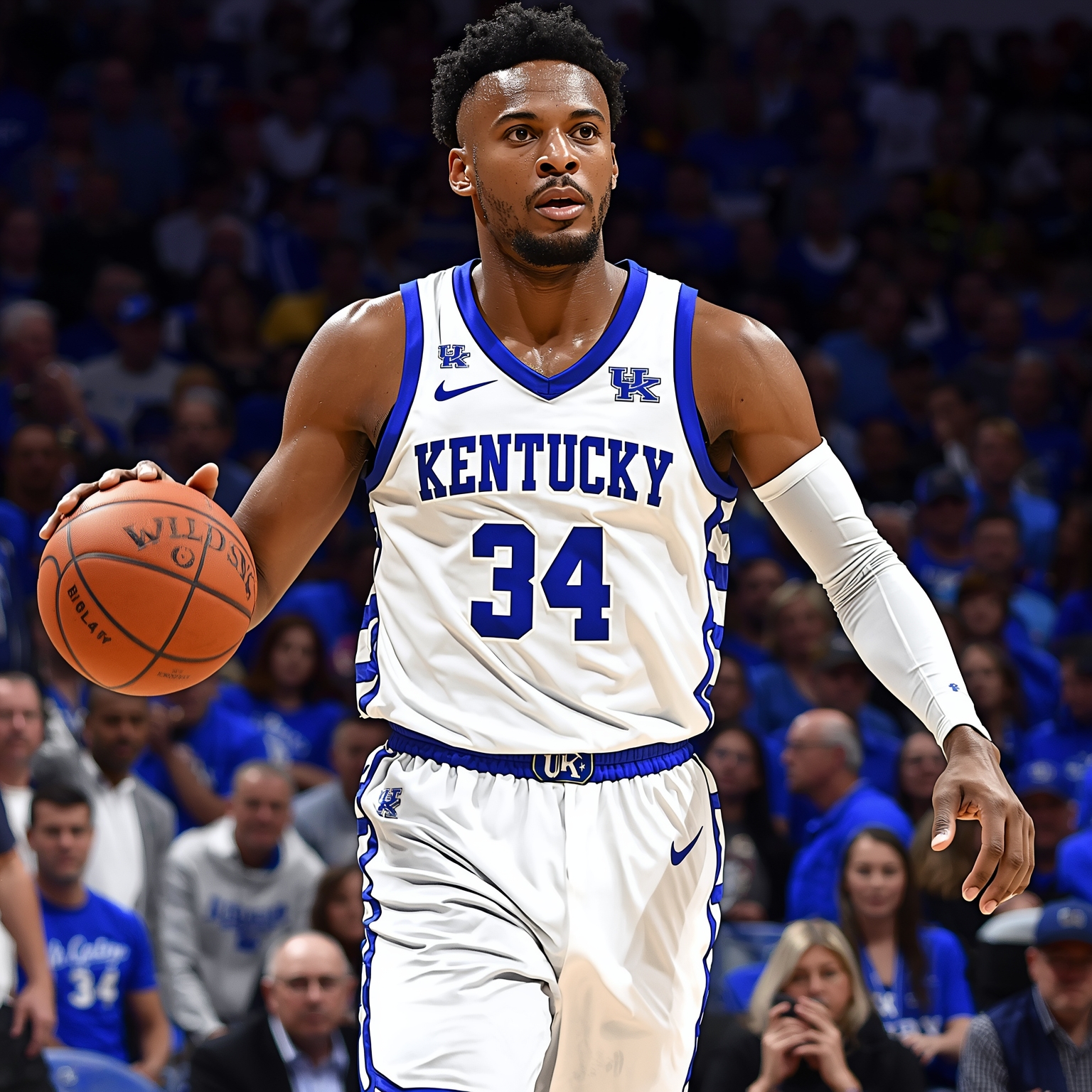 Kam Williams’ Wildcat Fate: Shot Clock Ticks - painting of Kentucky Wildcats basketball venue