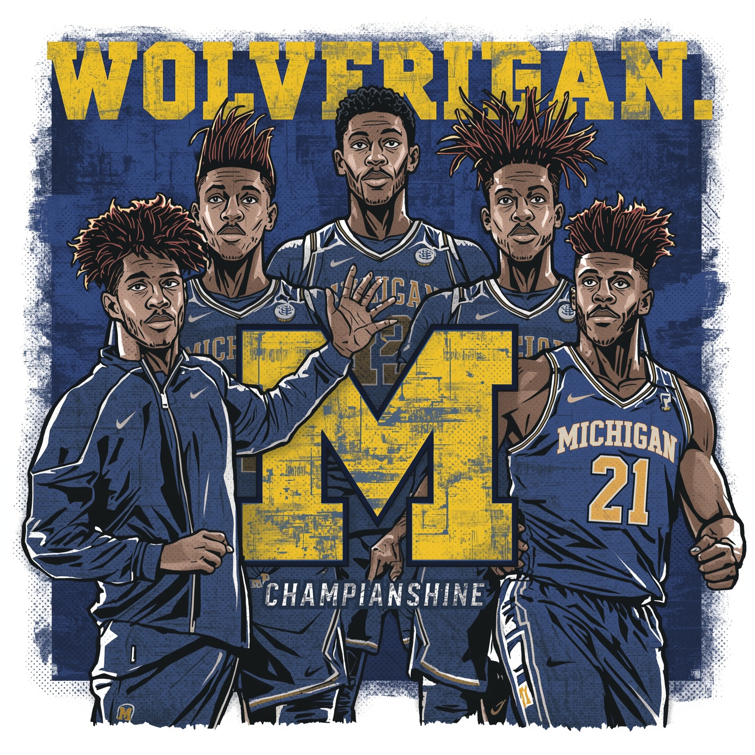 Wolverines' Championship Quest: Tactics & Fiery Coaching - painting of Michigan Wolverines basketball venue