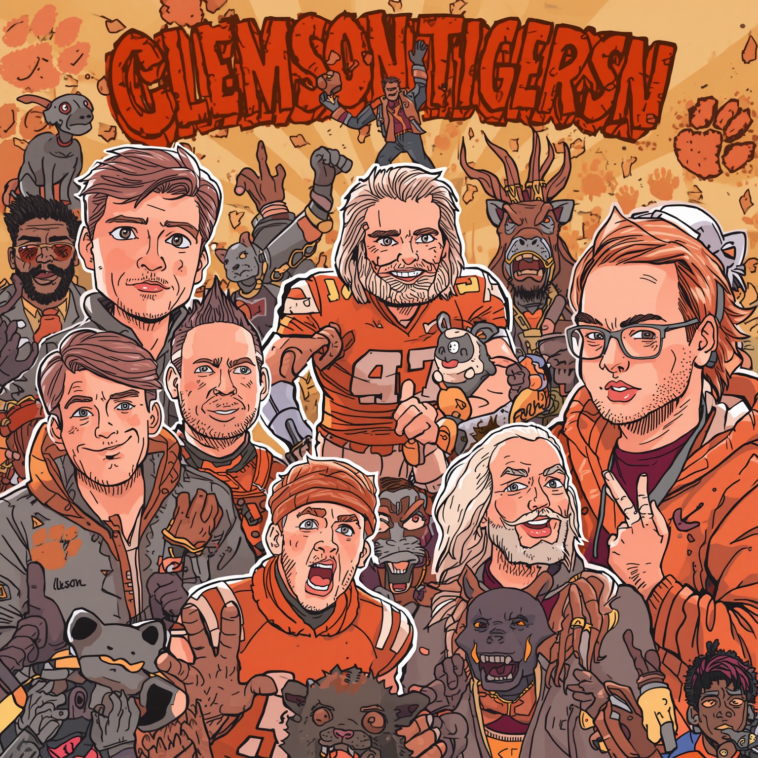 Clemson Tigers’ Recruiting Rollercoaster - painting of Clemson Tigers football venue