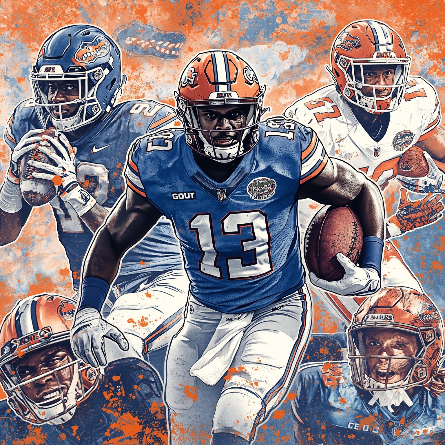 Gators Chase 4-Star WR, McDonald Ignites Baseball - painting of Florida Gators football, baseball venue