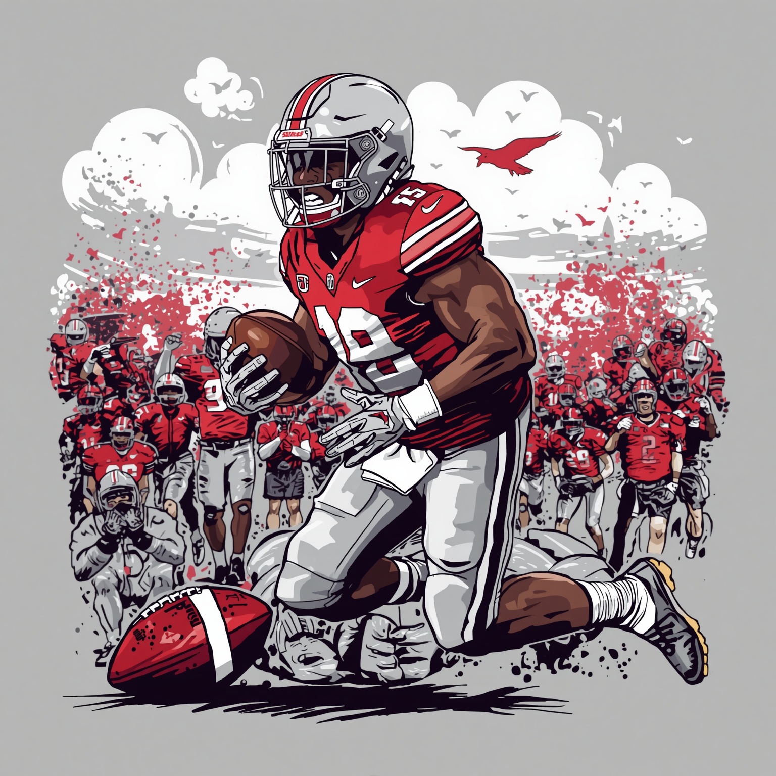 Coach Day’s Gridiron Grudge with Brown Revealed - painting of Ohio State Buckeyes football venue