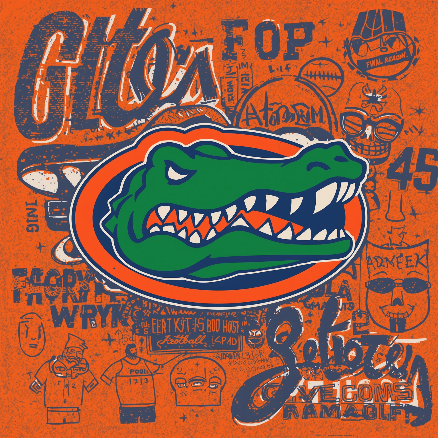 Gators’ Roster Overhaul: Transfers, Prospects & Recruiting - painting of Florida Gators basketball, football venue