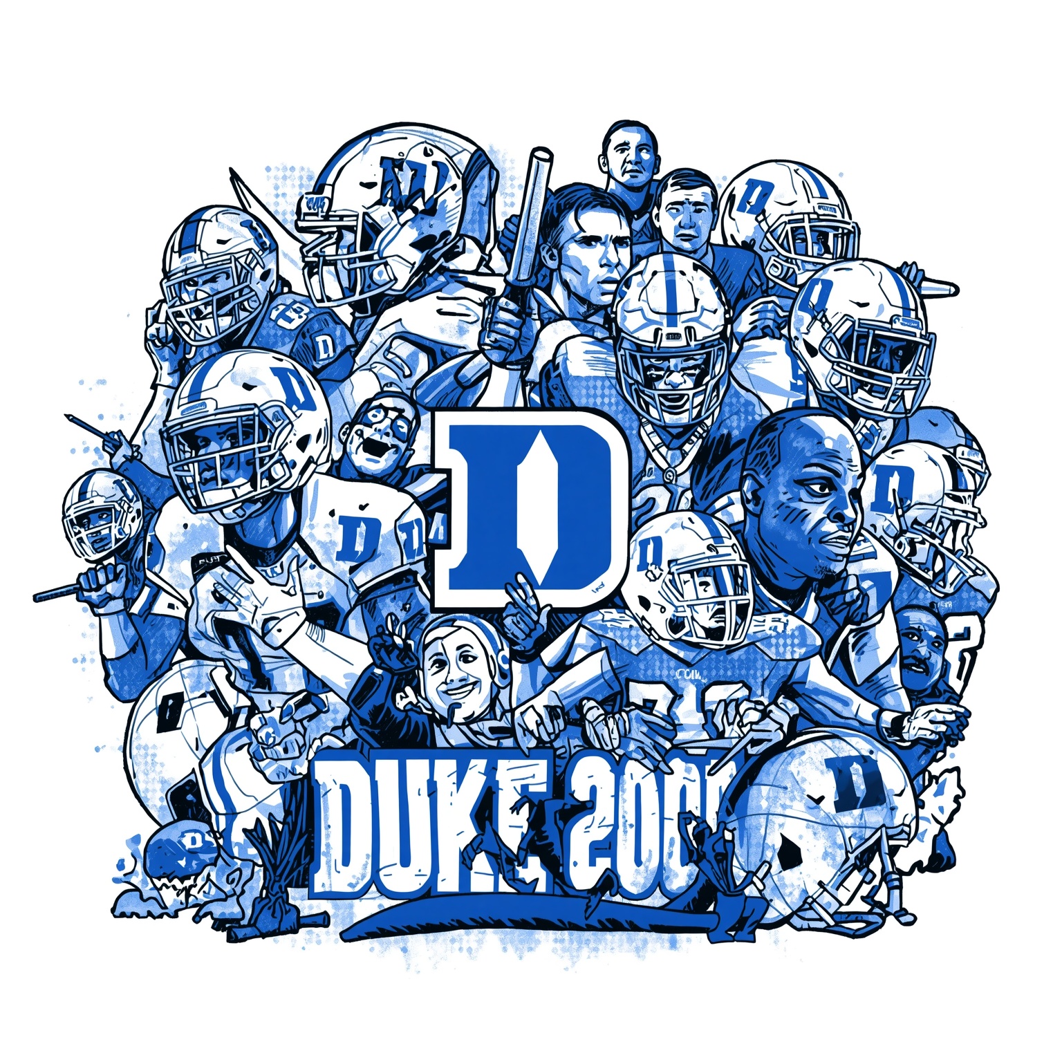 Duke’s 2026 Rollercoaster: Draft, Football Woes & Hoop Hopes - painting of Duke Blue Devils basketball,football venue