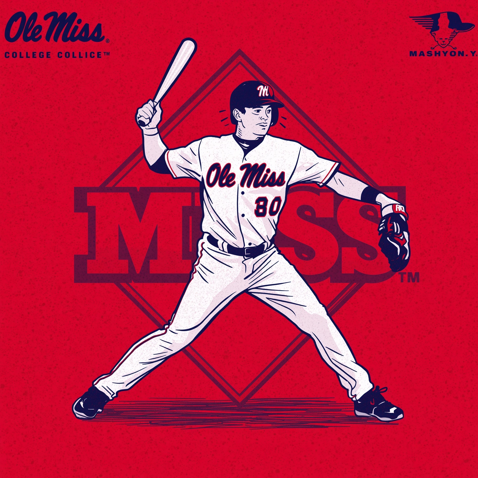 Elliott’s Strikeout Surge Powers Ole Miss Victory - painting of Ole Miss Rebels baseball venue