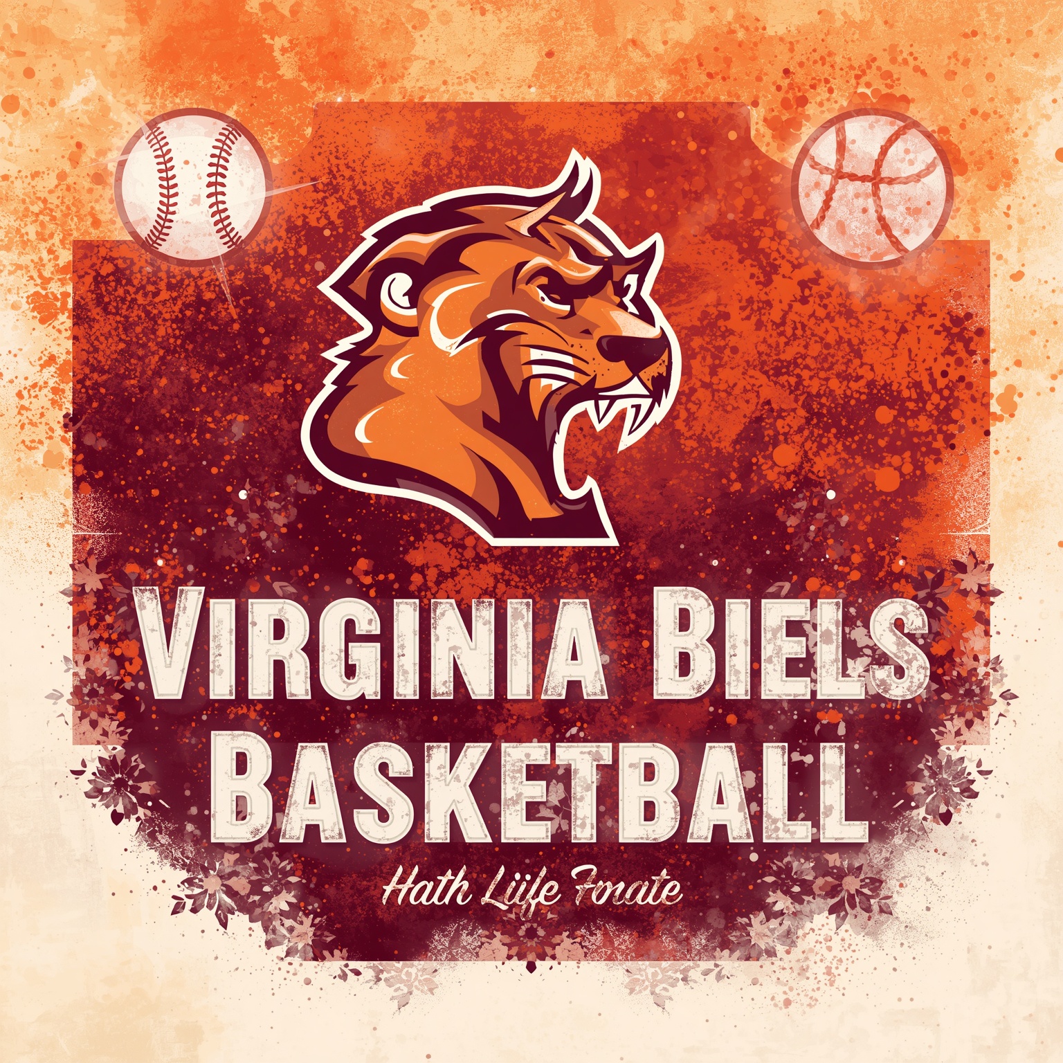 Virginia Tech's Baseball, Basketball & Softball Highlights - painting of Virginia Tech Hokies softball, basketball, baseball venue