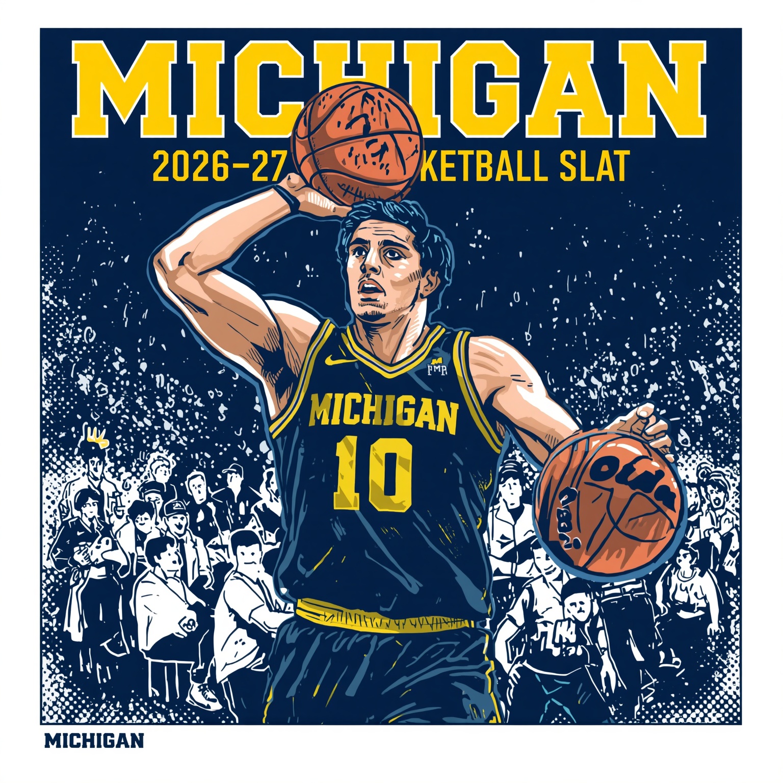 Michigan’s 2026-27 Big Ten Slate Unpacked - painting of Michigan Wolverines basketball venue