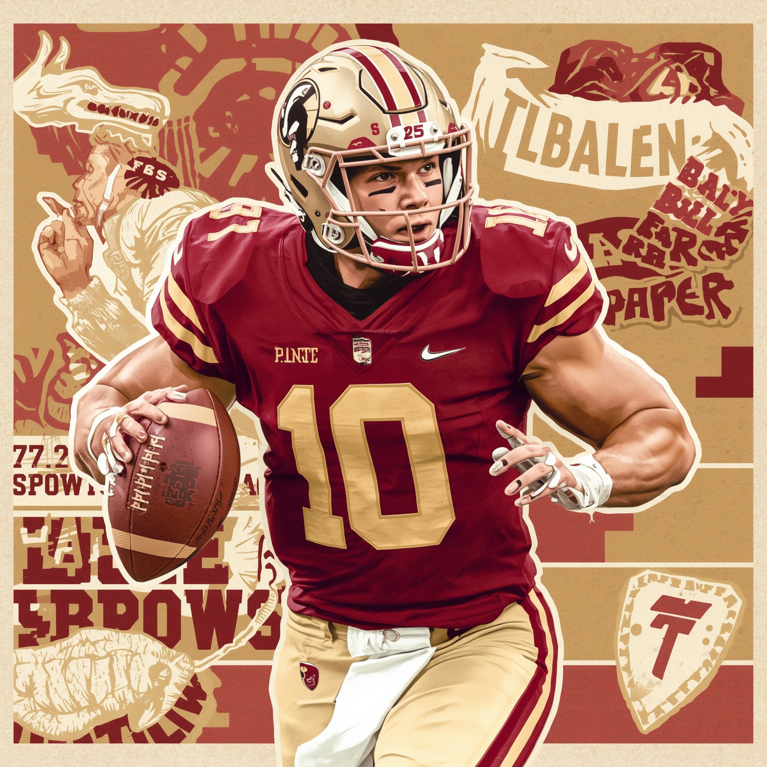 FSU Football’s Recruiting Drama and QB Doubts - painting of Florida State Seminoles football venue