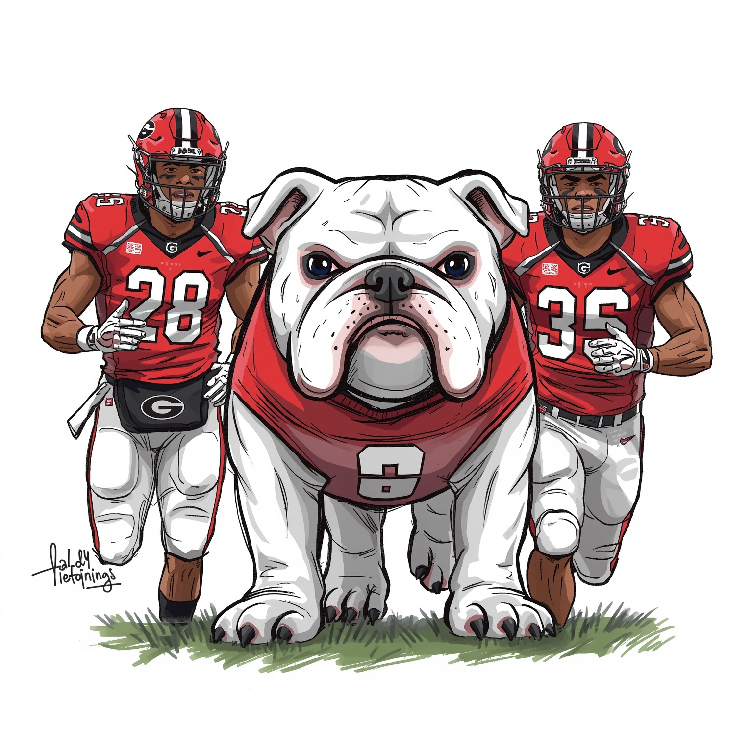 Georgia Football’s Neutral Duels and Recruiting Fiascos - painting of Georgia Bulldogs football venue