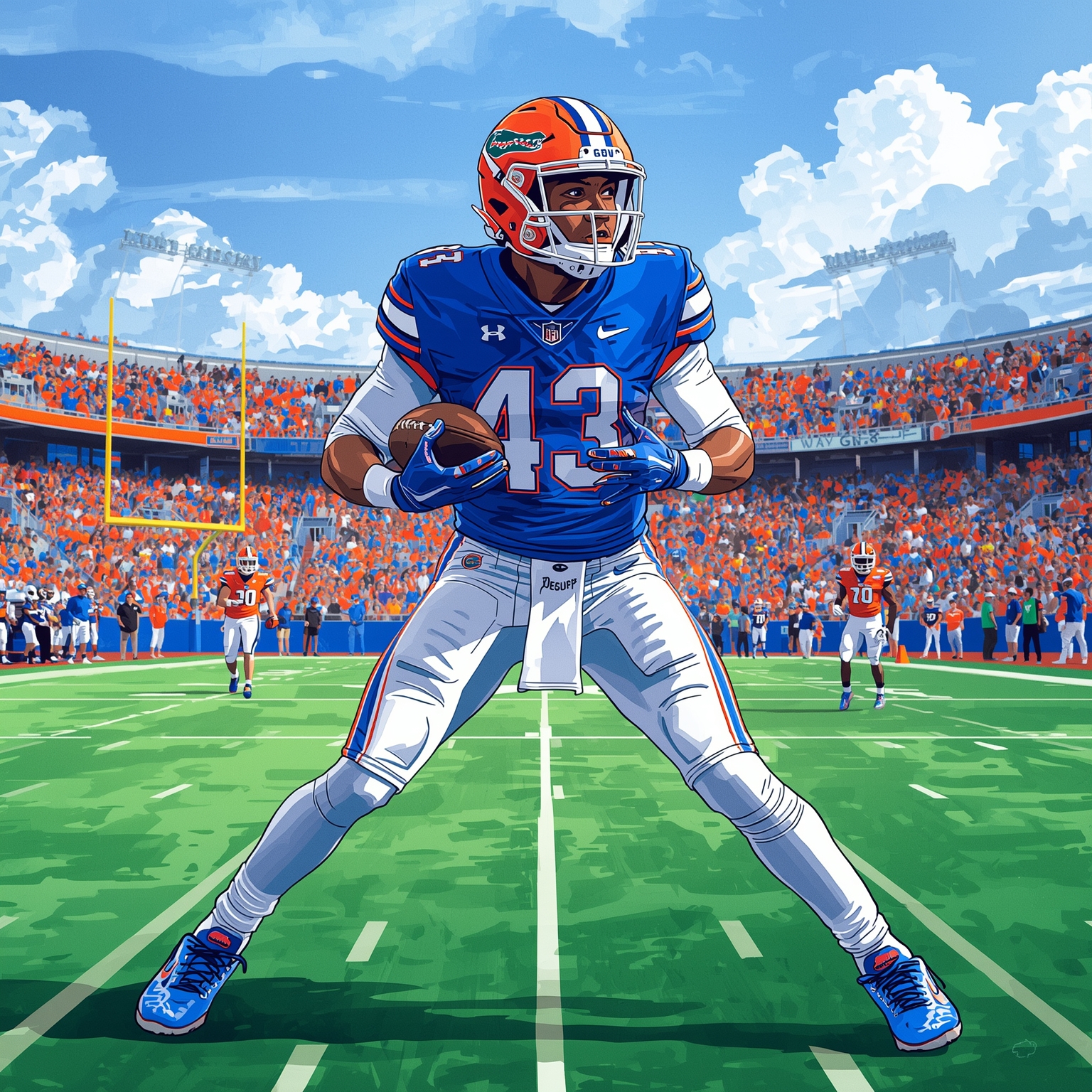 Gators Overhaul Weight Room & Predict 2026 O-Line - painting of Florida Gators football venue
