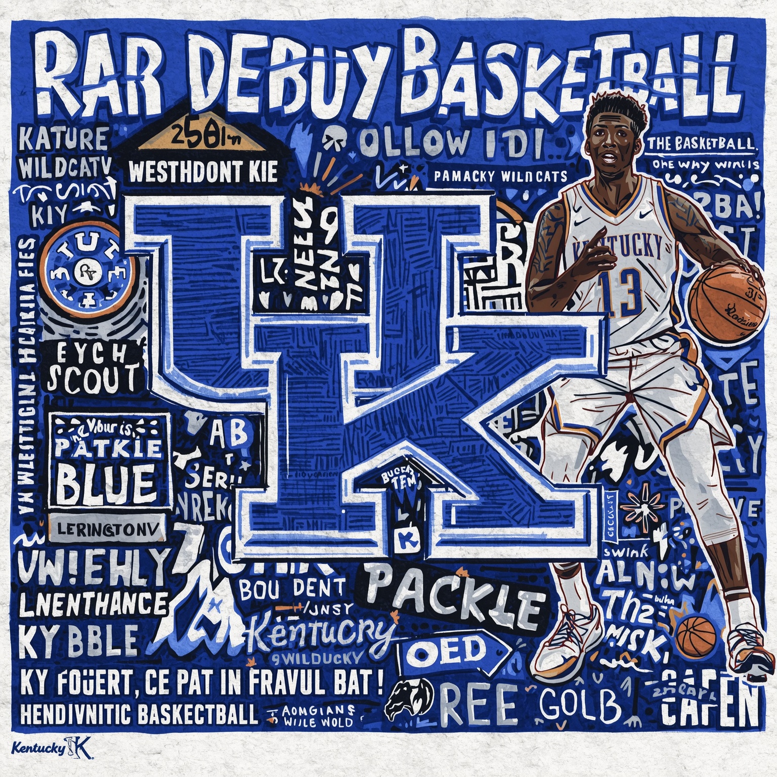 Kentucky Basketball Recruiting: Momcilovic to EYBL Scouts - painting of Kentucky Wildcats basketball venue