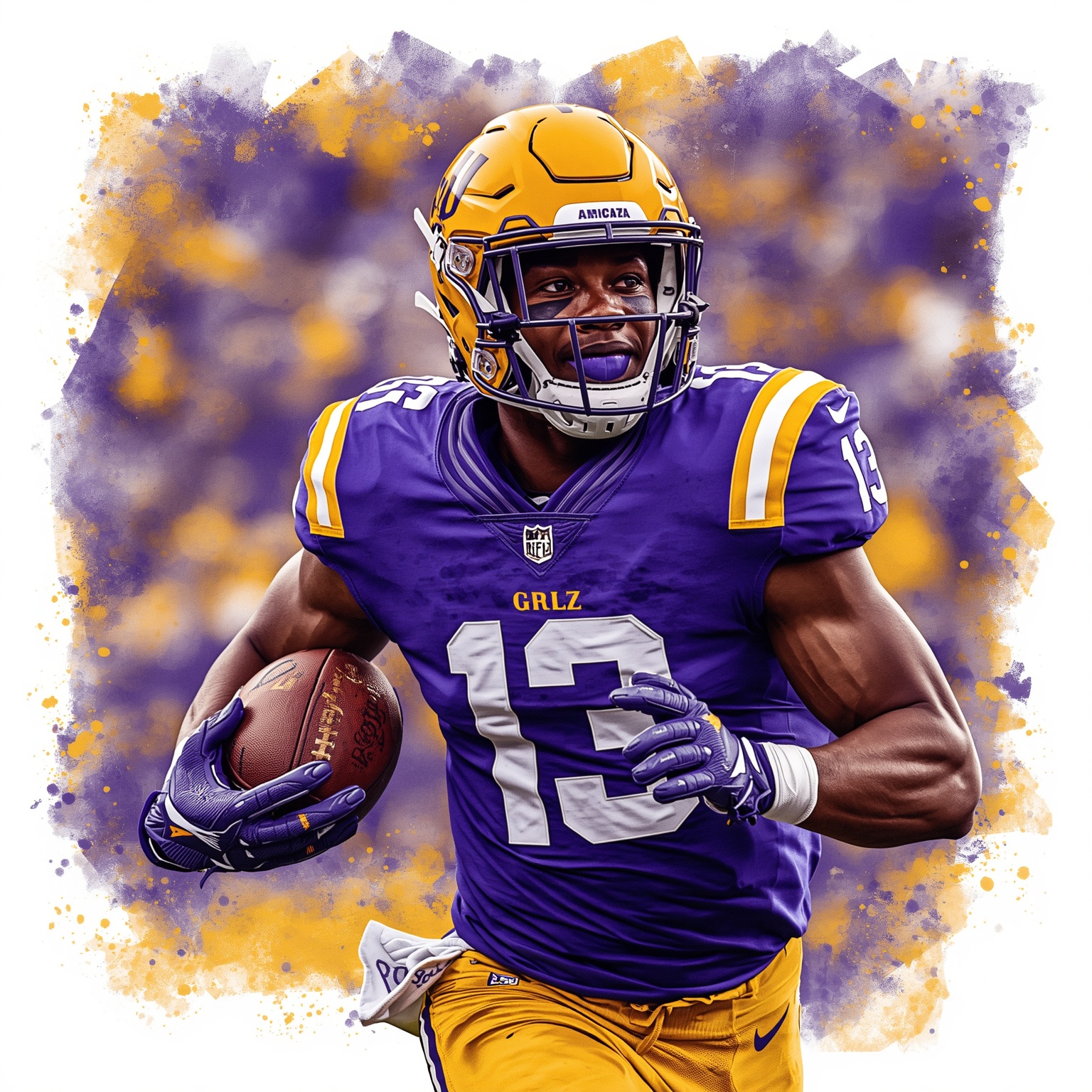 Five-Star Easton Royal’s Flip to LSU Now Inevitable - painting of LSU Tigers football venue