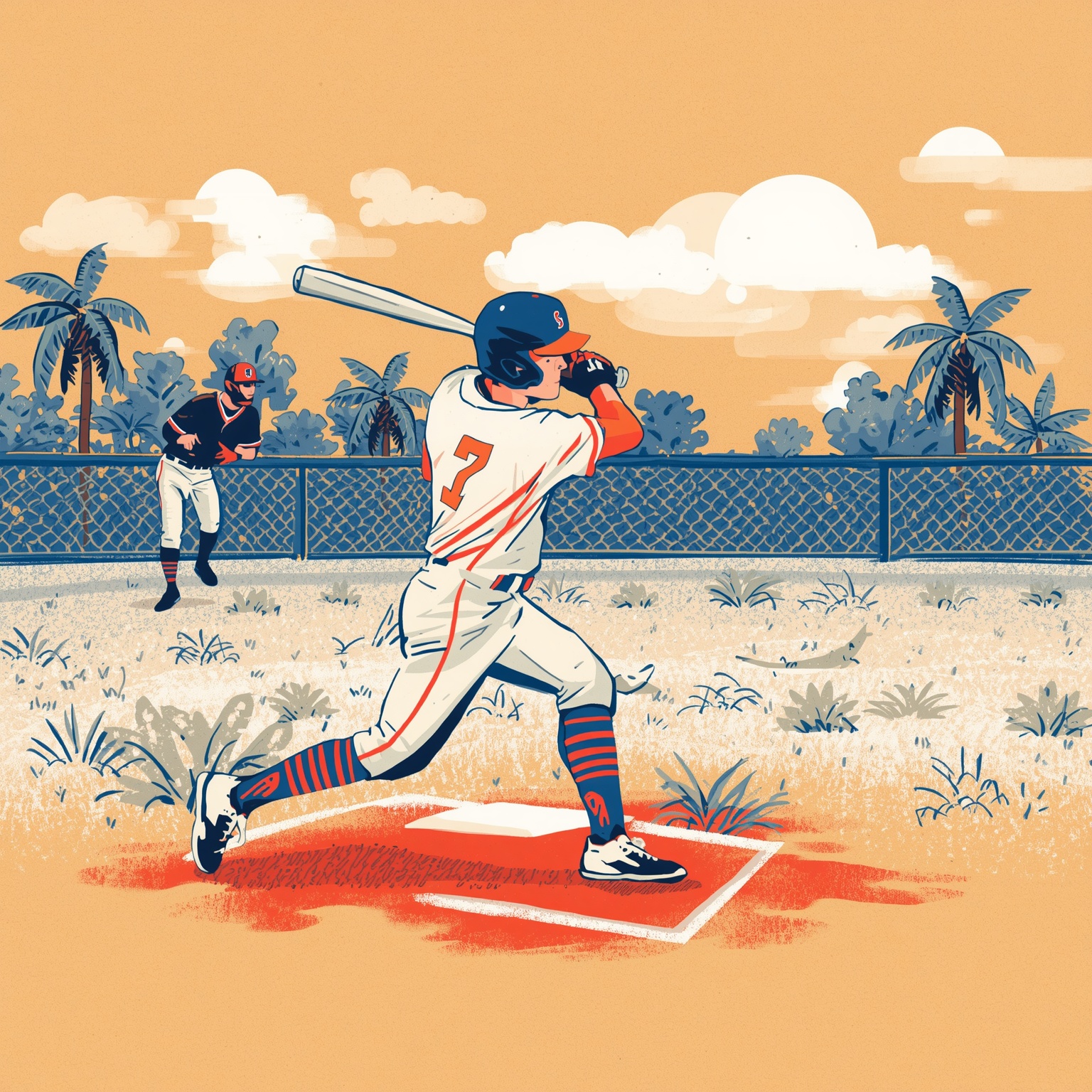 Yost’s Homer Barrage Seals Gators’ Sweep - painting of Florida Gators baseball venue