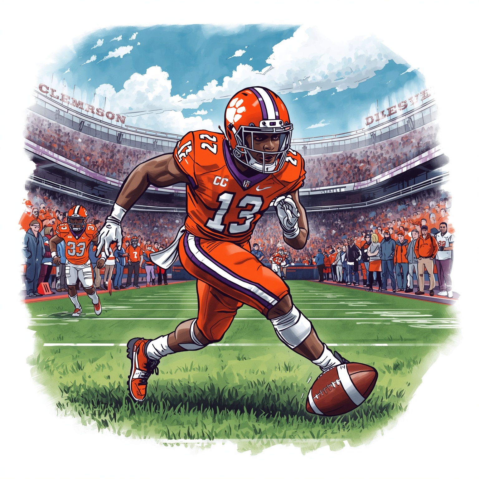 Crystal Ball: Clemson Poised to Land Four-Star Safety - painting of Clemson Tigers football venue