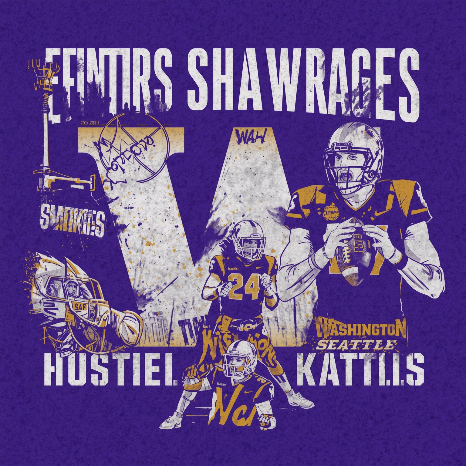 Huskies Shake Up Roster: Recruits and QB’s Race - painting of Washington Huskies football venue