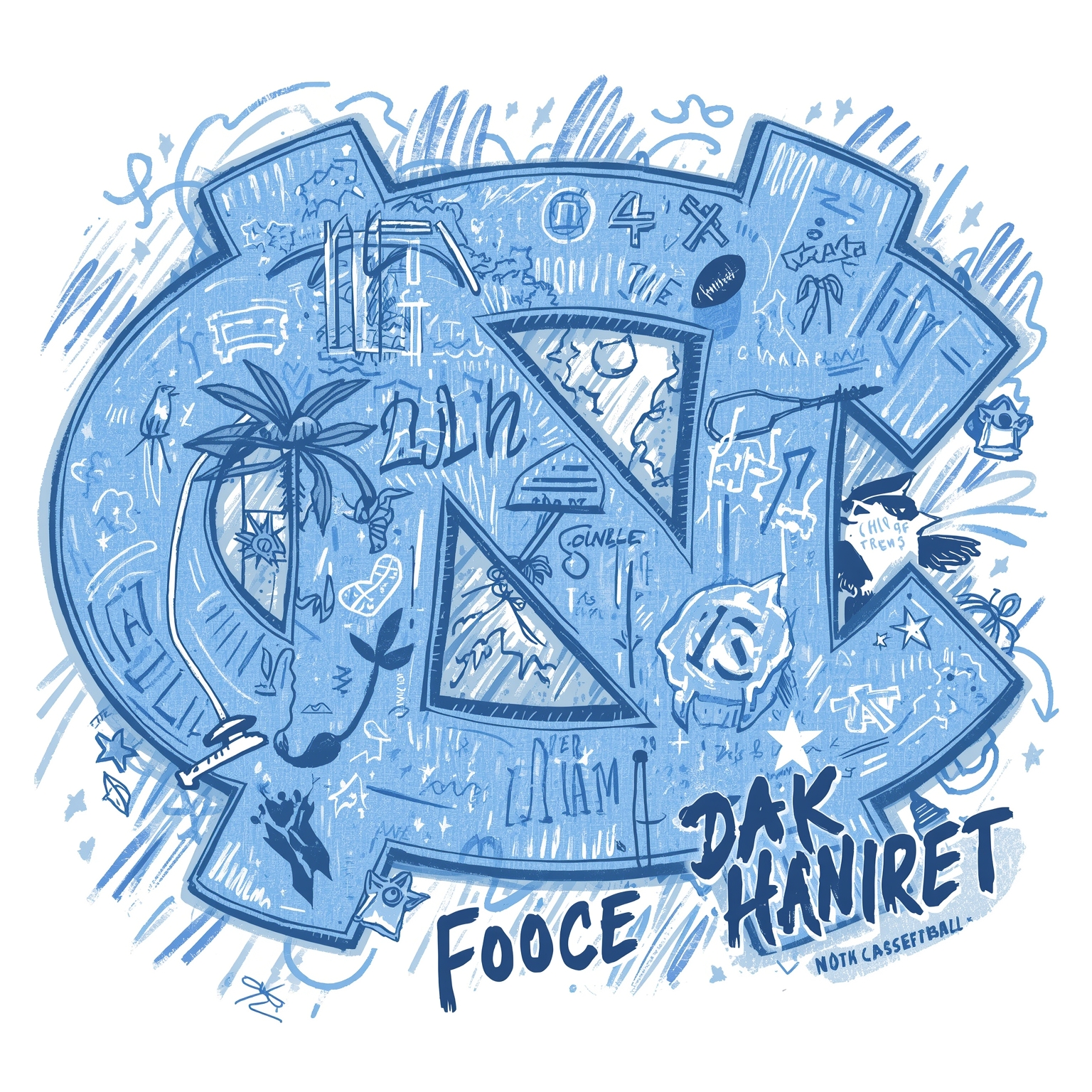 Tar Heels’ Bold Forecasts and Roster Revival - painting of North Carolina Tar Heels football,basketball venue