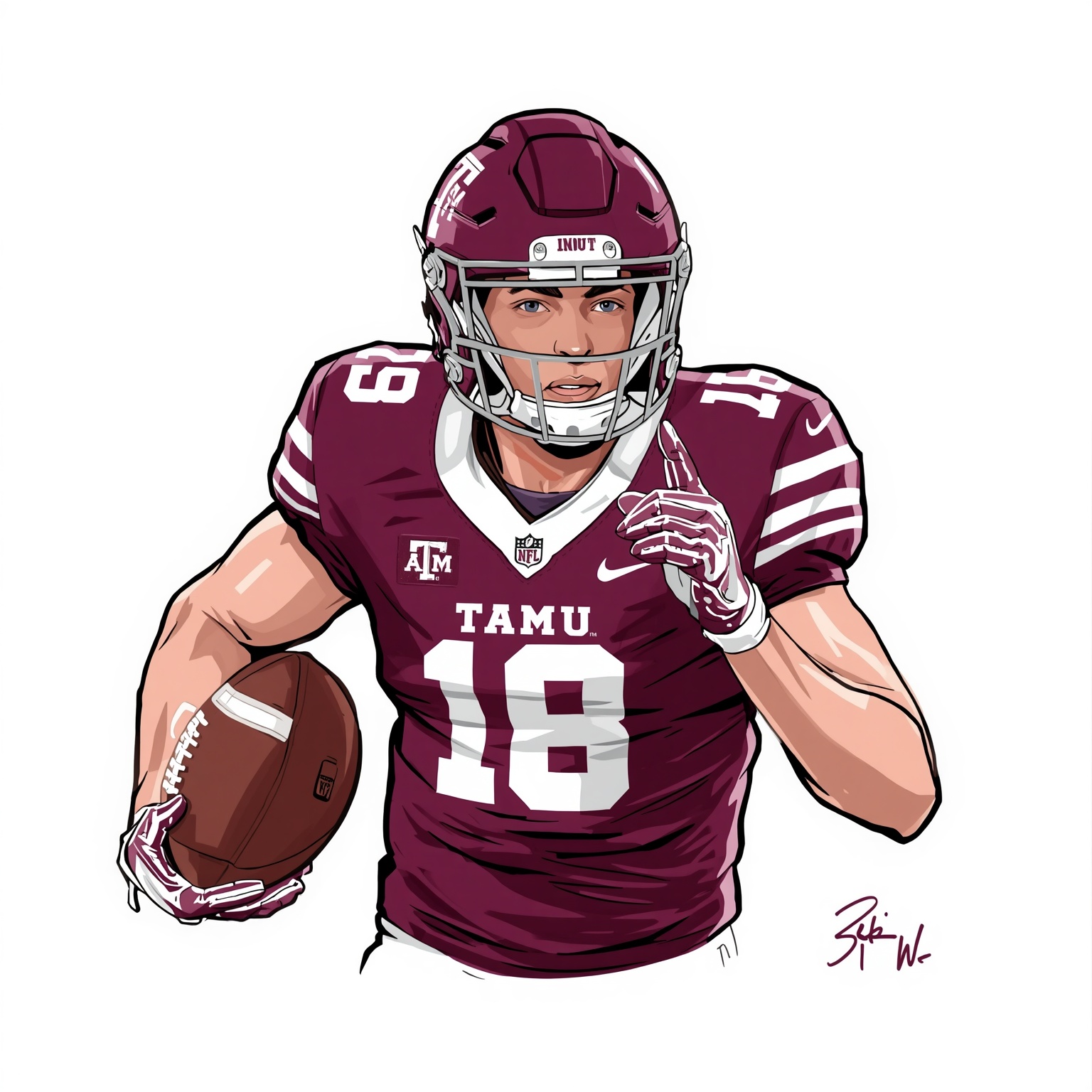 Aggies' NFL Prospects Shine as Peers Get Snubbed - painting of Texas A&M Aggies football venue
