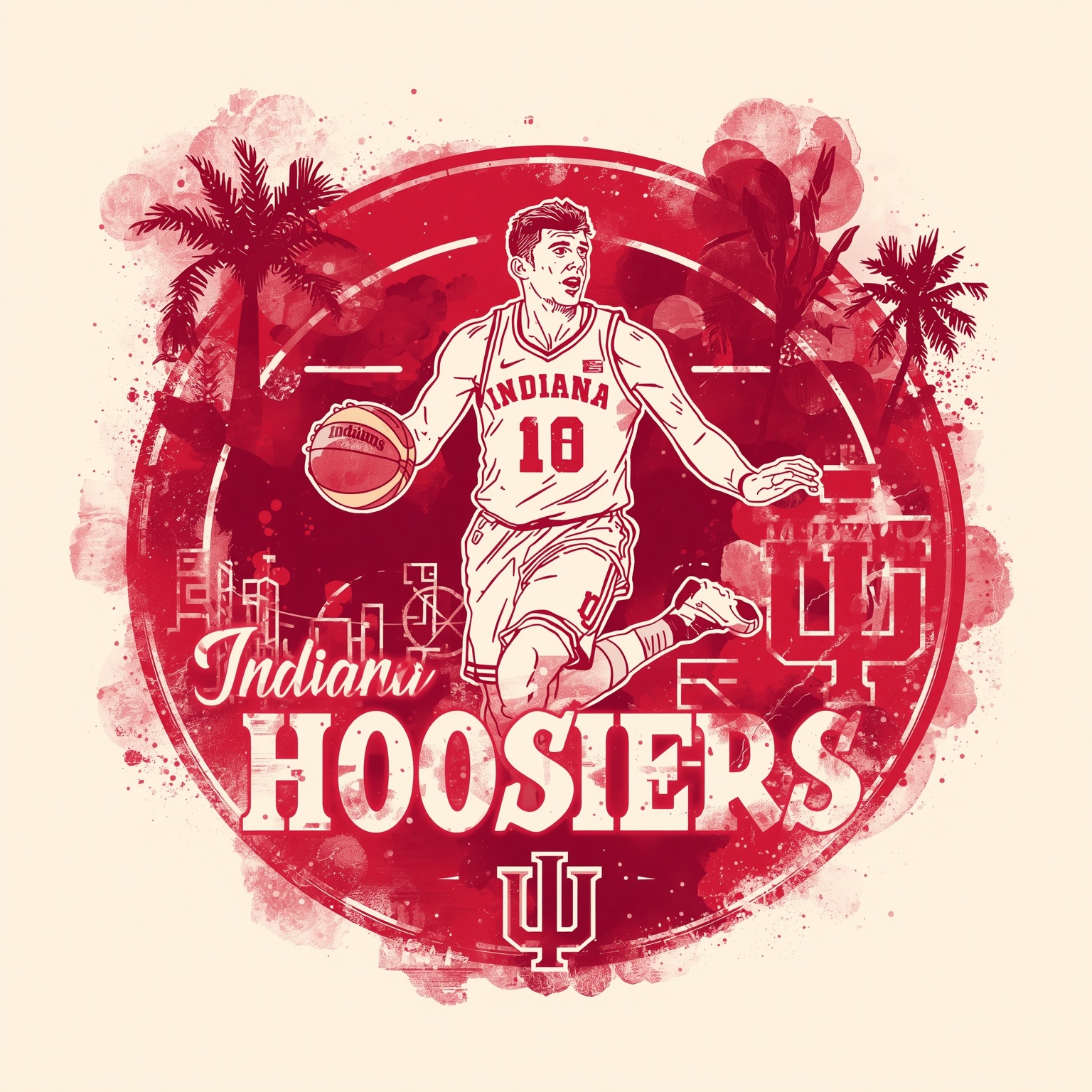 Hoosiers Eye 2028's Scoring Marvel Brady Pettigrew - painting of Indiana Hoosiers basketball venue