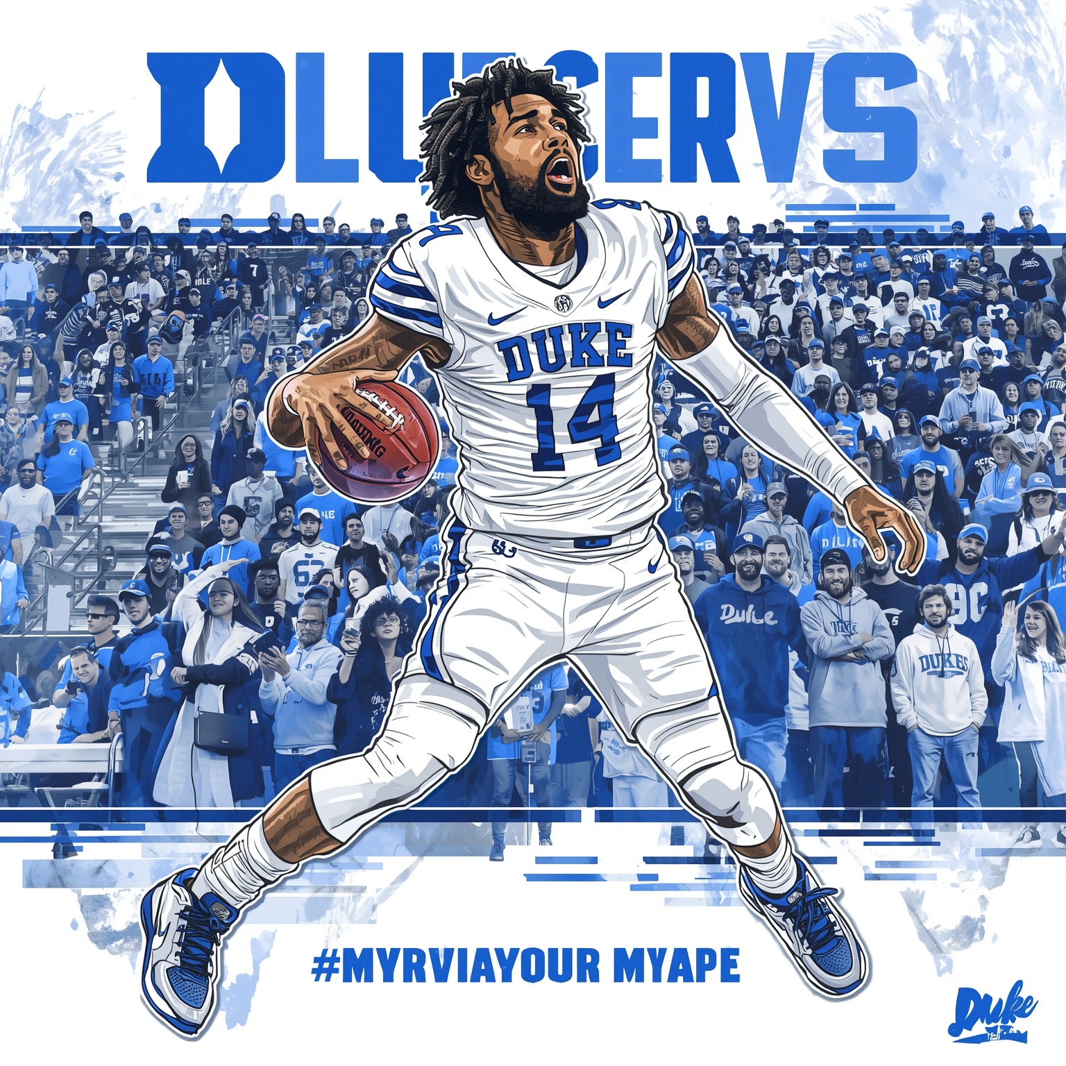 Duke’s Rising Stars, Coaching Drama, and Season Strengths - painting of Duke Blue Devils football, basketball venue