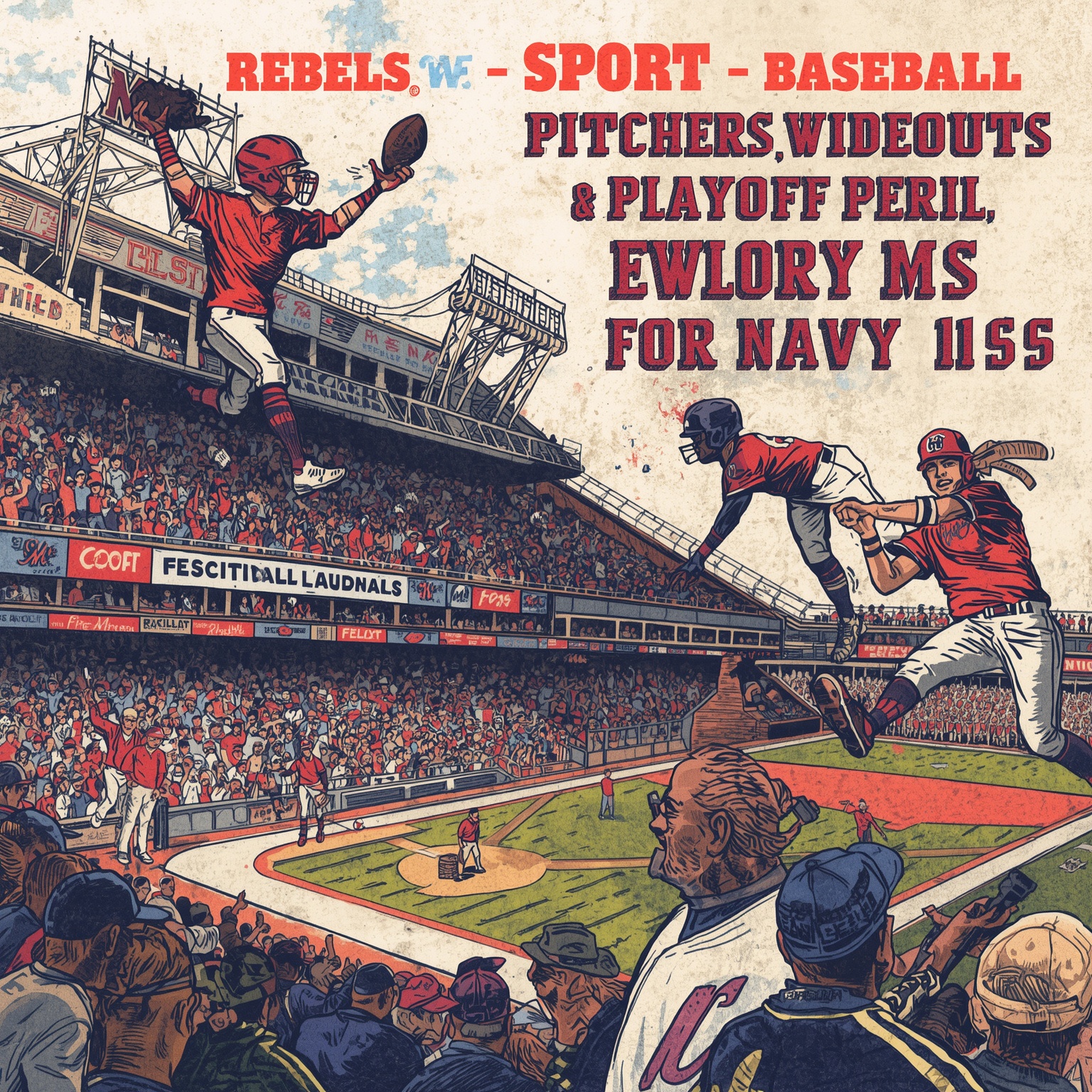 Resetting Pitchers, Wideouts & Playoff Peril for Ole Miss - painting of Ole Miss Rebels football, baseball venue