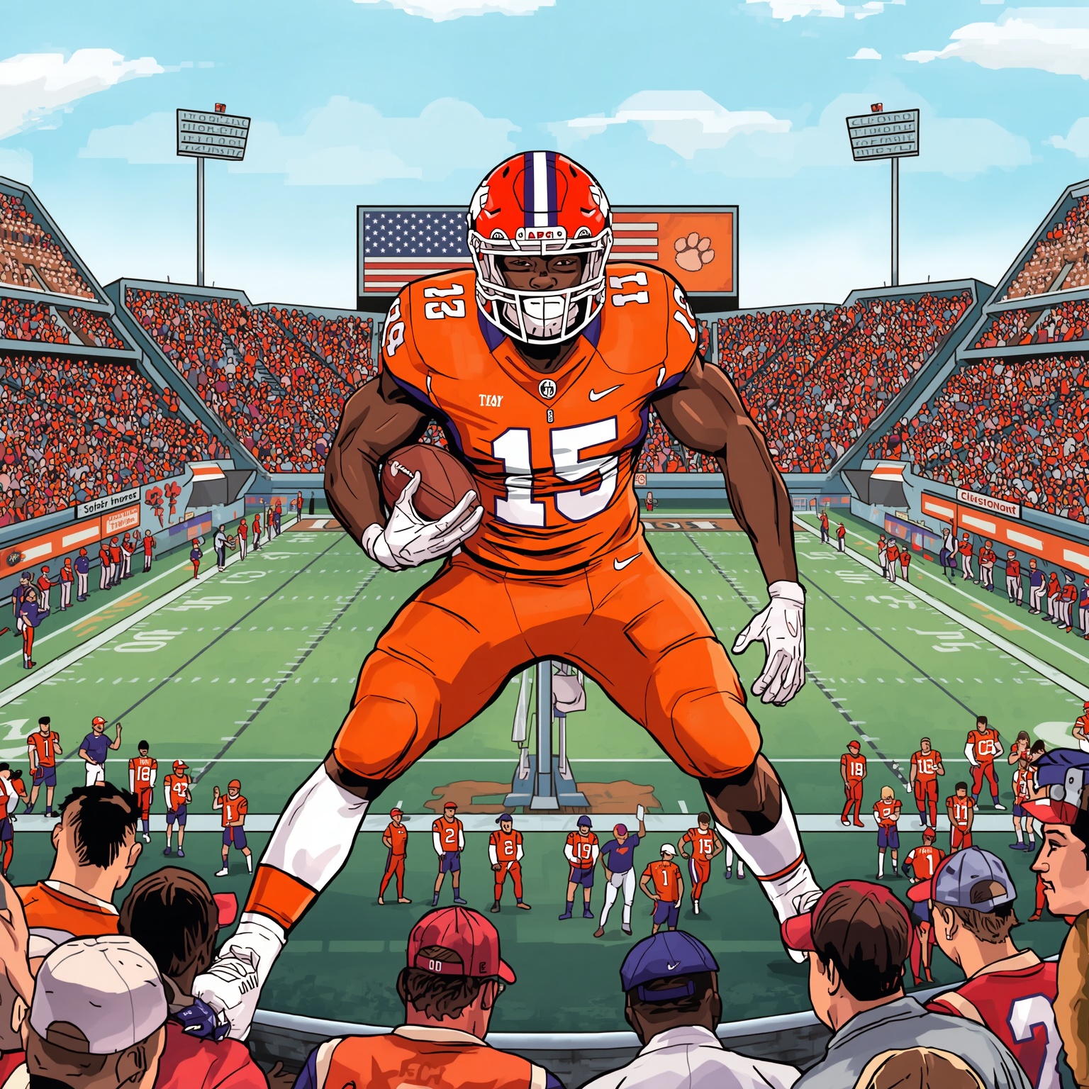 Clemson Bids for SEC Star’s Son in 2027 Recruiting - painting of Clemson Tigers football venue