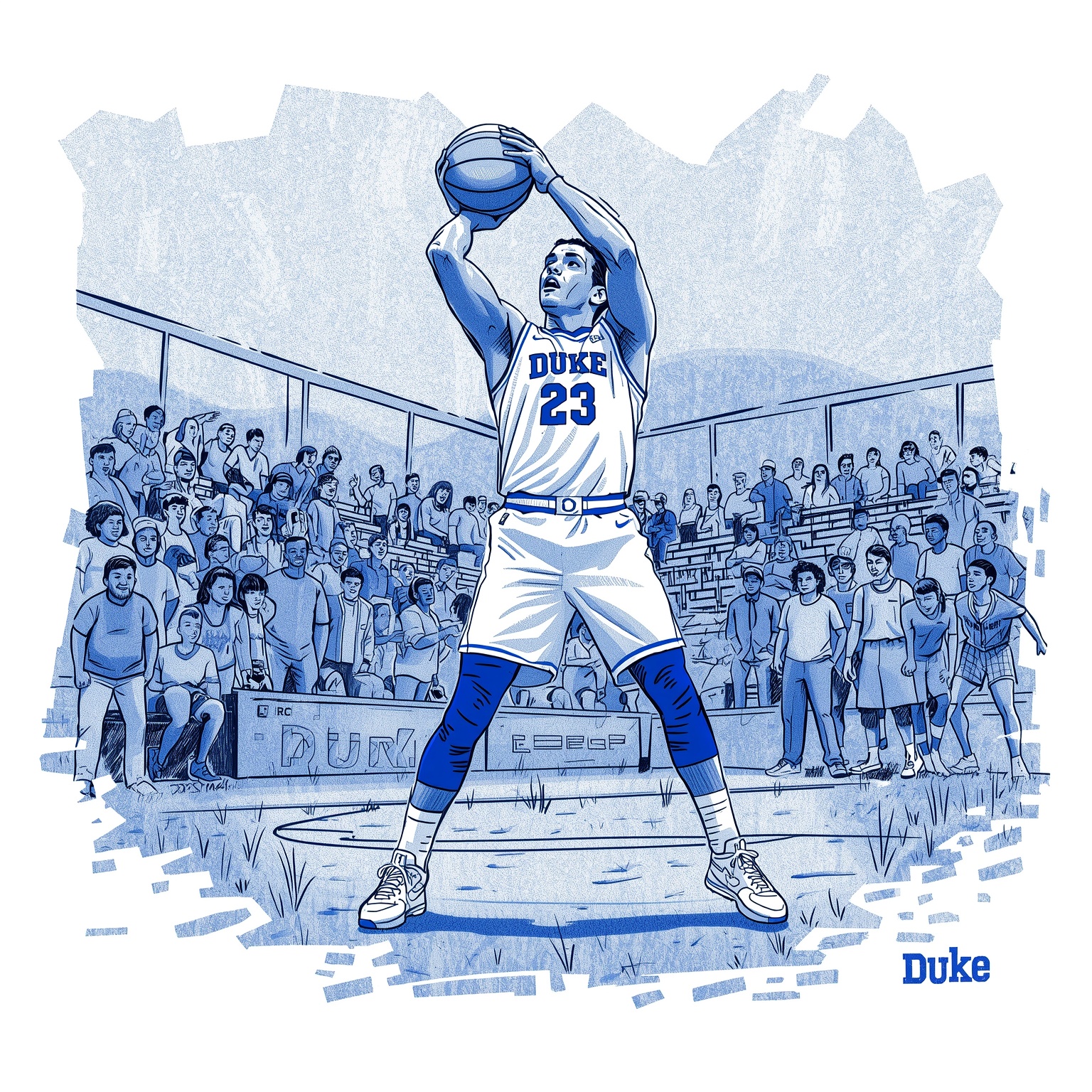 Duke Basketball: Portal Drama, Draft Hopes & Fresh Prospect - painting of Duke Blue Devils basketball venue