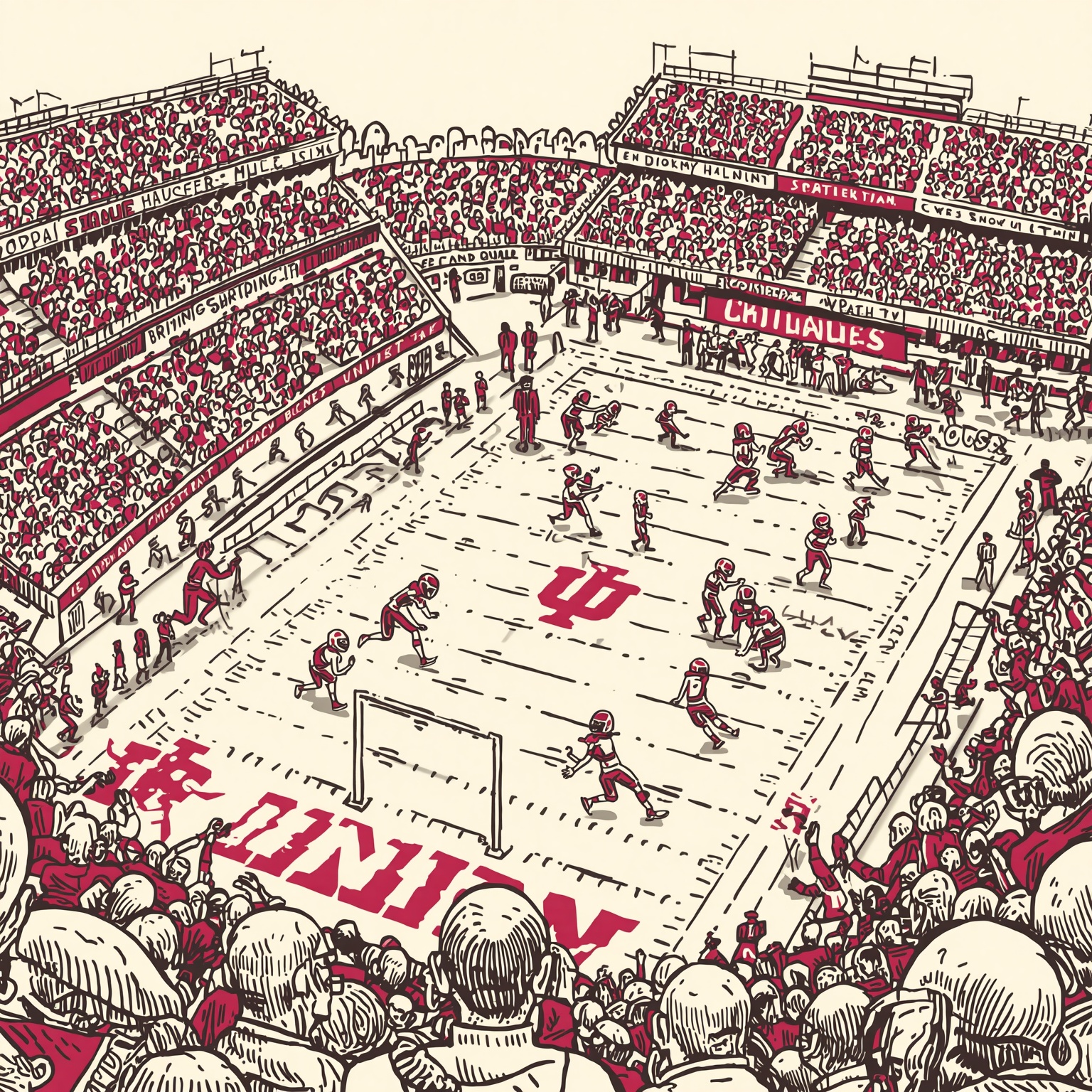 Bryant Haines’ Top 5 Coaching Landing Spots - painting of Indiana Hoosiers football venue